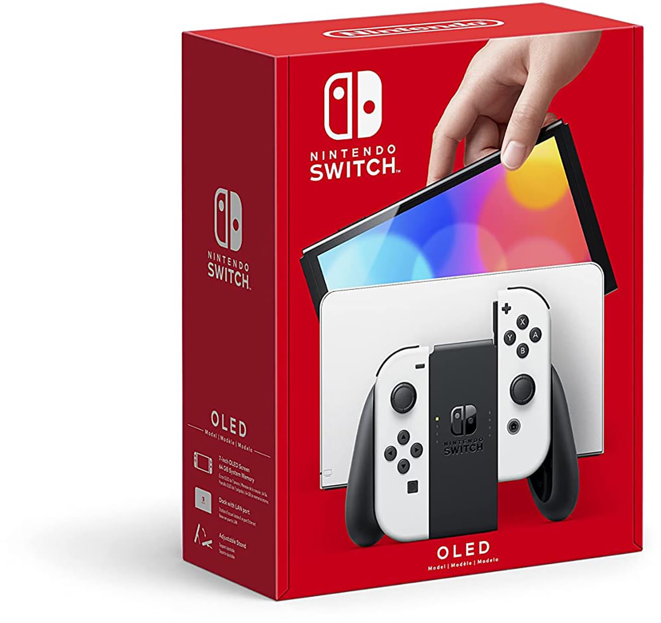 Nintendo Switch – OLED Model w/ Neon Red & Neon Blue Joy-Con: White