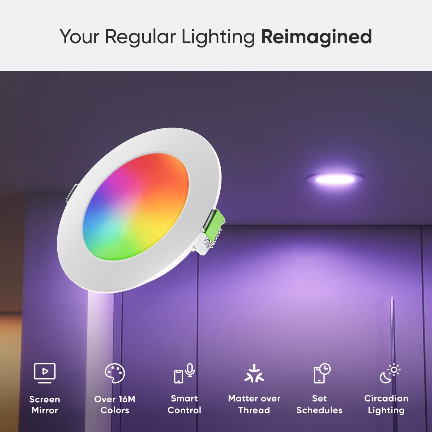 Nanoleaf Smart LED Ceiling Lights (4" Downlight (1PK)): Nanoleaf Smart LED Ceiling Lights (4" Downlight (1PK))