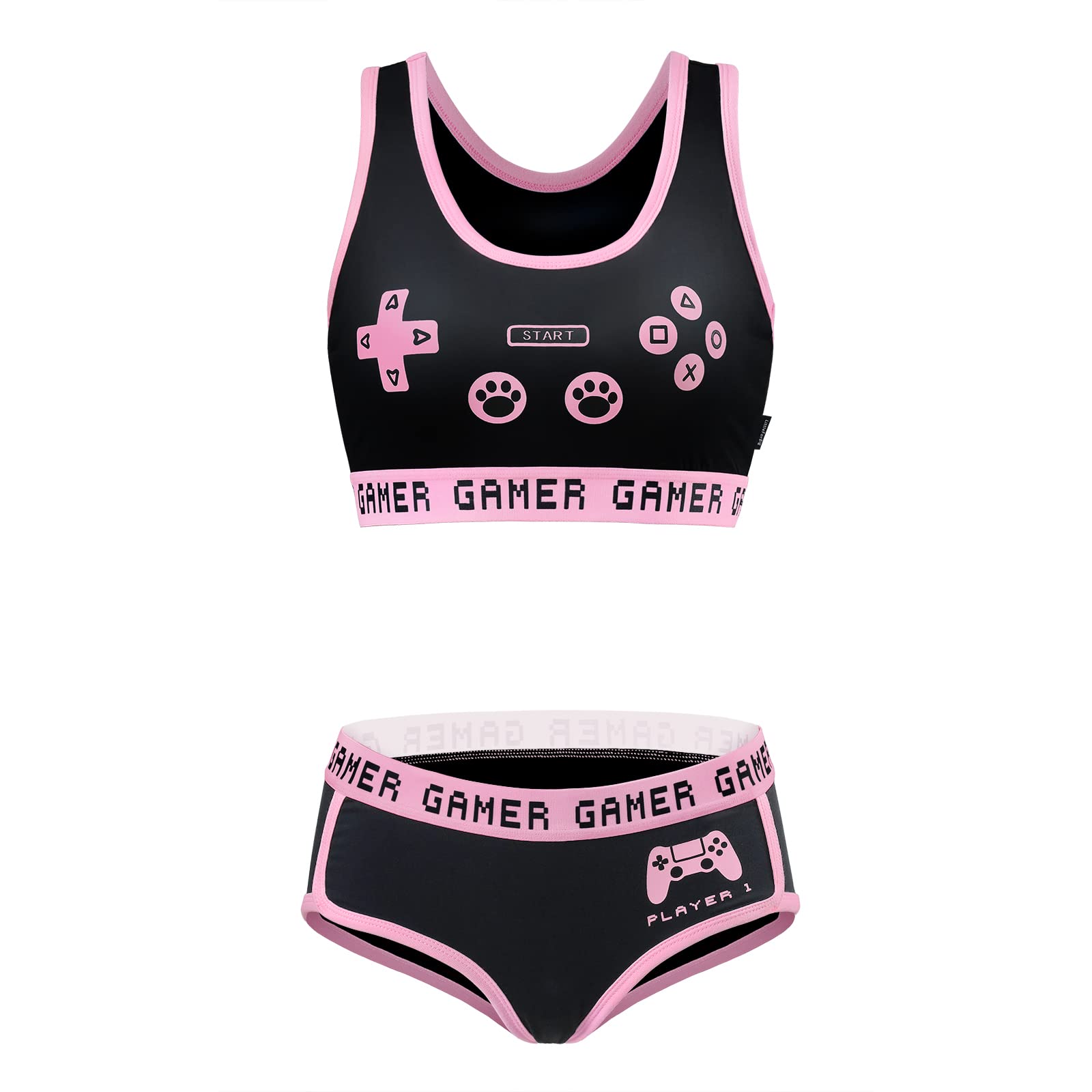 Littleforbig Women Cotton Camisole and Panties Sports loungewear Bralette Set - Playgirl