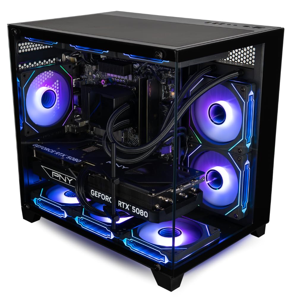 Panorama Gaming PC Desktop (NVD GeForce RTX 5080, Intel 24-Core i9-14900KF Processor, 96GB DDR5 RAM, 2x2TB Gen4 NVMe SSD, WiFi 6E, HDMI, Windows 11 Pro) Best 2025 Prebuilt Tower RGB Gamer Computer