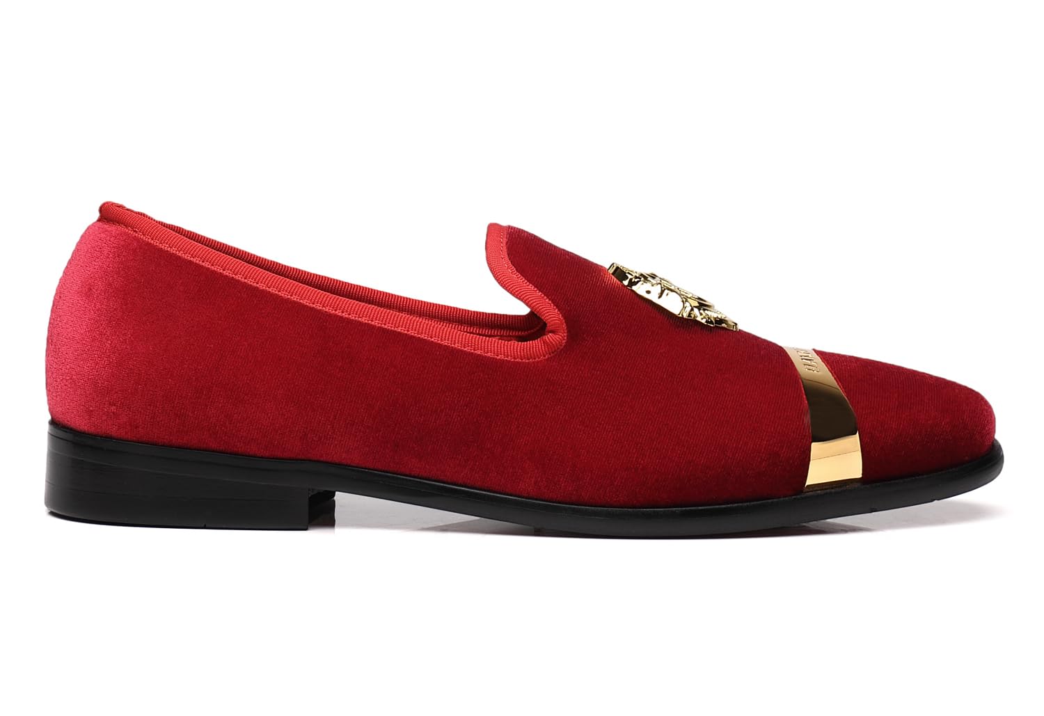 ELANROMAN Men's Velvet Loafers Dress Fashion Wedding Party Prom Shoes