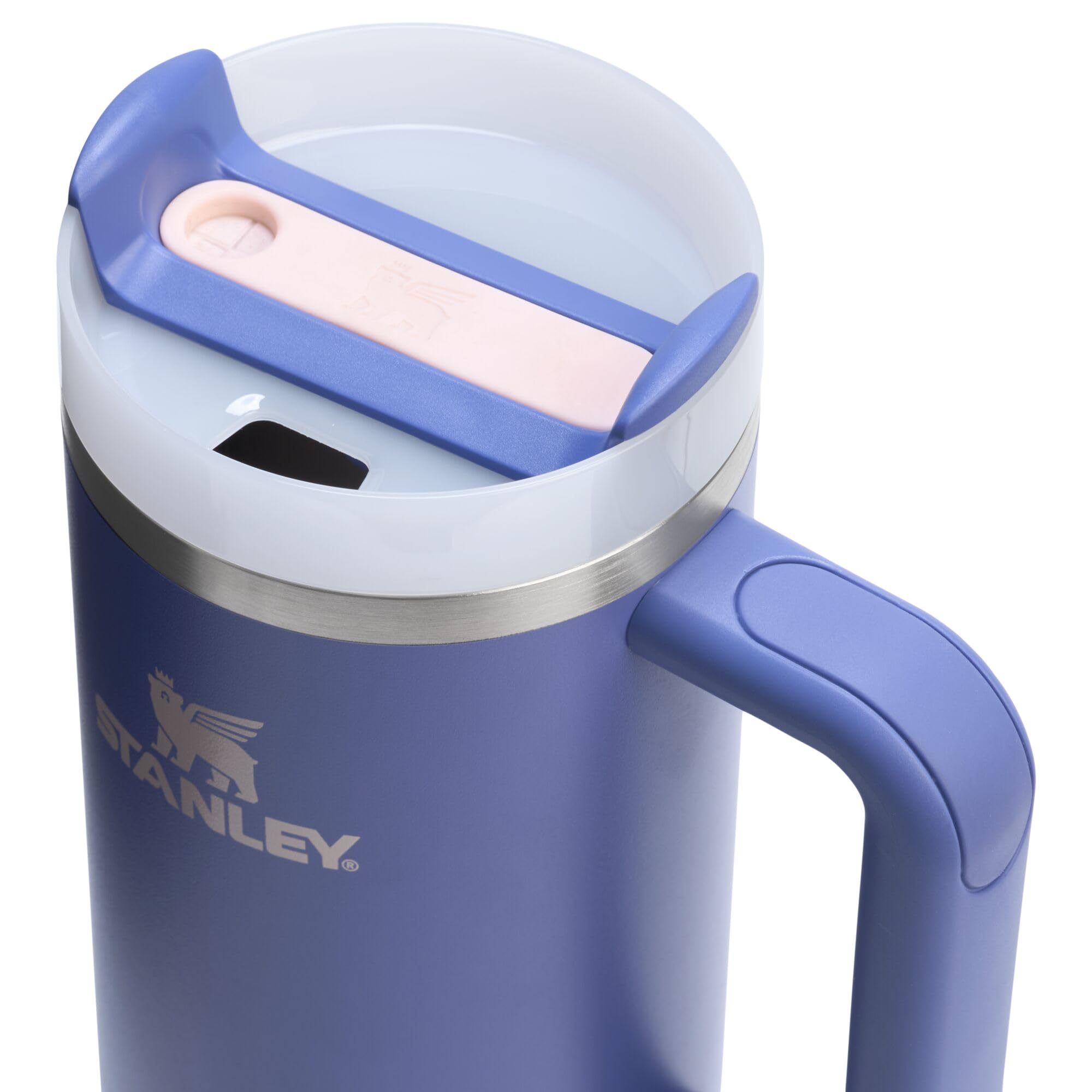 Stanley Quencher H2.0 Tumbler with Handle and Straw 30 oz | Flowstate 3-Position Lid | Cup Holder Compatible for Travel | Insulated Stainless Steel Cup | BPA-Free | Rose Quartz 2.0: 30 Ounces Exclusive Lupine