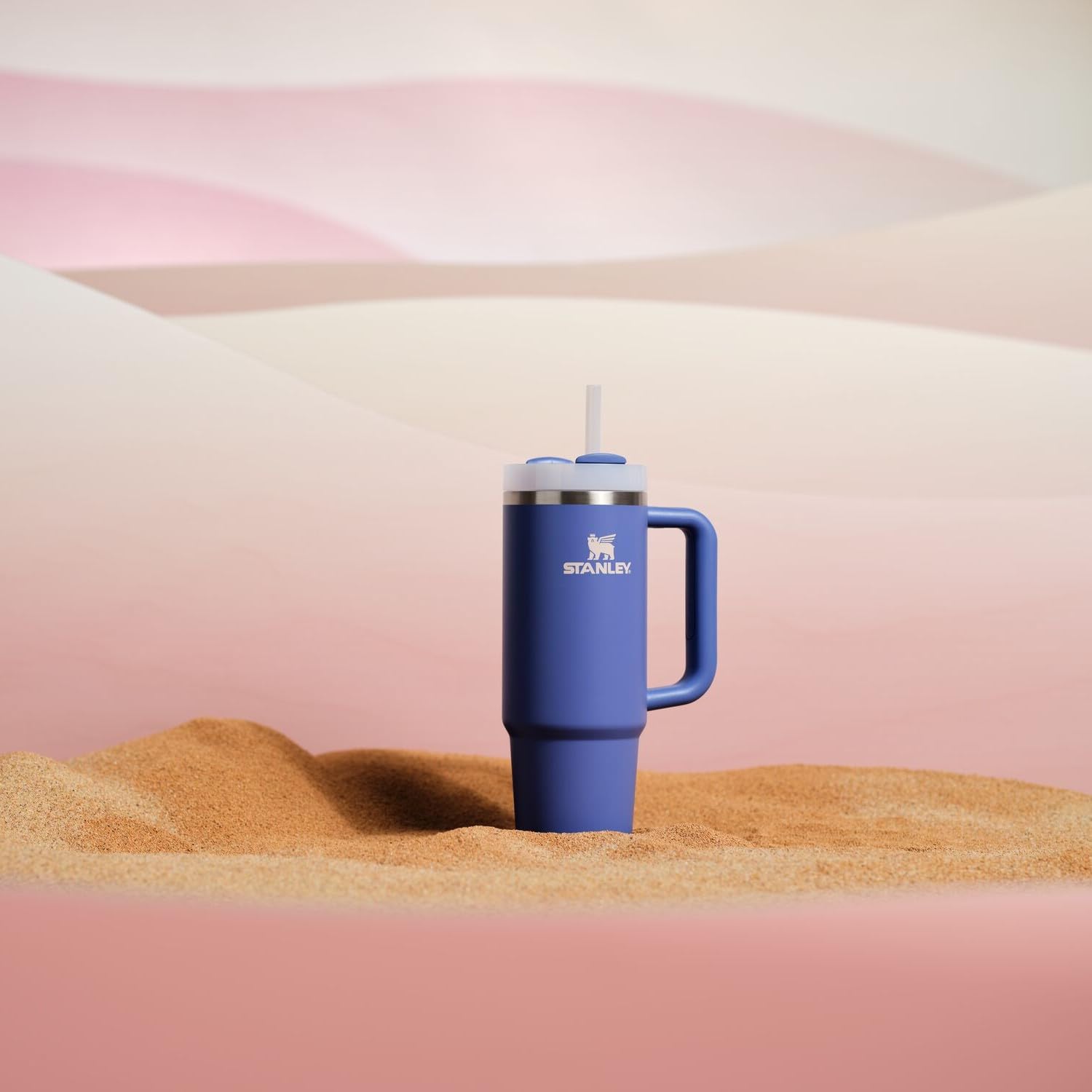 Stanley Quencher H2.0 Tumbler with Handle and Straw 30 oz | Flowstate 3-Position Lid | Cup Holder Compatible for Travel | Insulated Stainless Steel Cup | BPA-Free | Rose Quartz 2.0: 30 Ounces Exclusive Lupine