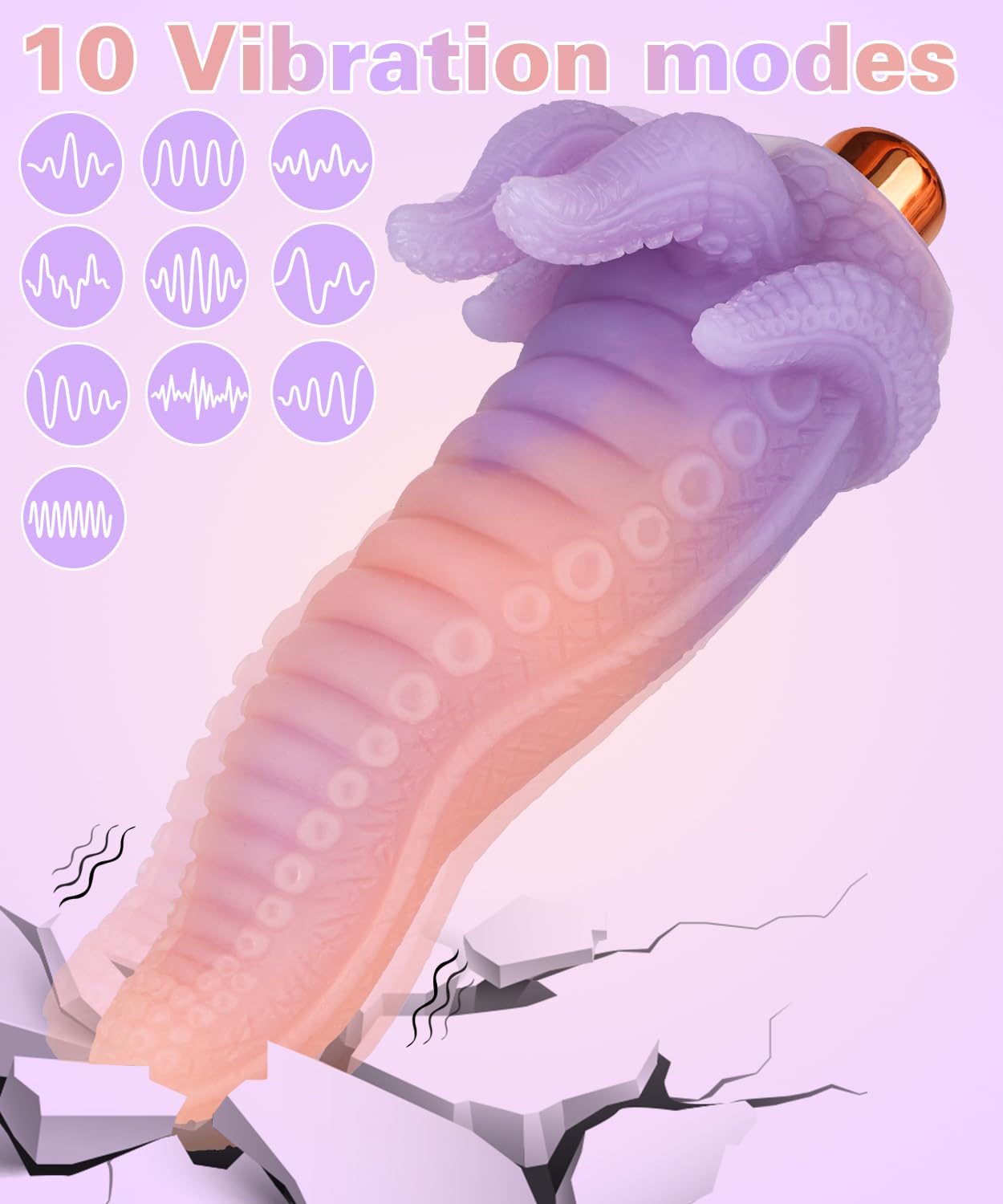 Tentacle Vibrator for Men Women - Mini Monster Vibrator with 10 Vibration Modes Body-Safe Flexible Silicone Bullet Clitoral Vibrators Stimulator G-spot Dildos Adult Sex Toys for Male Female Couple