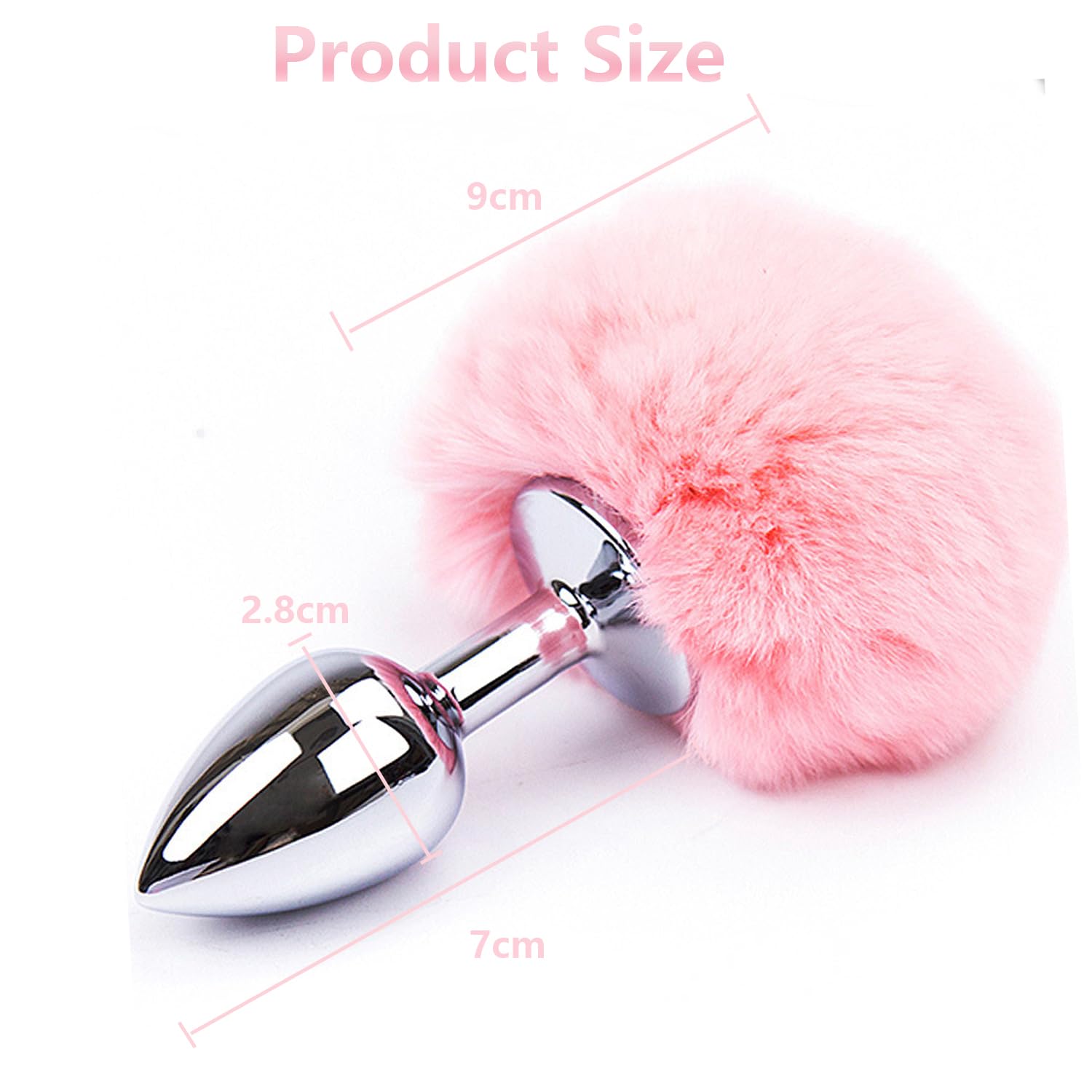 Anal Plug Adult Sex Toy,Small Size Butt Plug Metal Butt Plug Sexual Anus Rabbit's Tail Anal Sex Toys,Stainless Steel Anal Butt Plugs Anal Trainer Toys for Adult Women,Men and Couples(Pink): P1