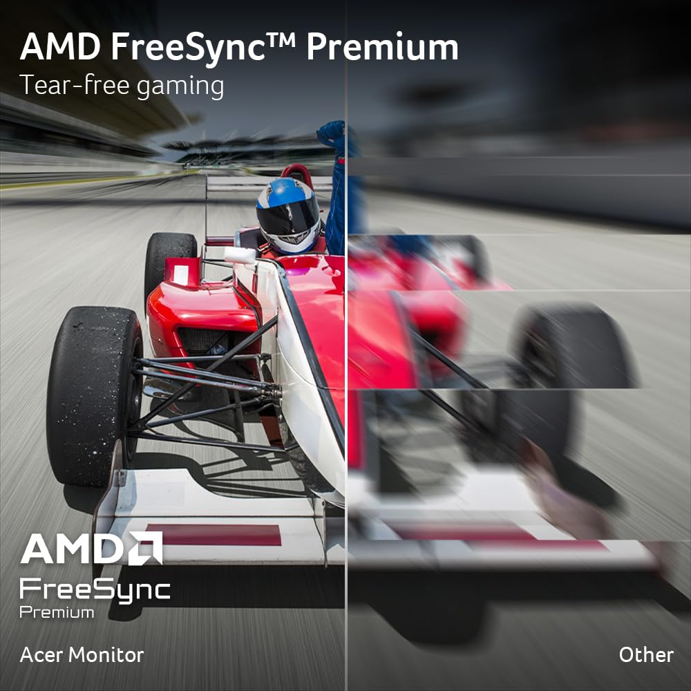 Acer Nitro 31.5 Inch WQHD 2560 x 1440 1500R Curved Gaming Monitor | AMD FreeSync | Up to 180Hz Refresh | 1ms (VRB) | Tilt | One Display Port 1.4 & Two HDMI 2.0 | EDA323QU S3bmiiphx