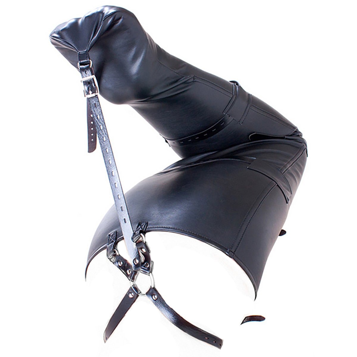BDSM Body Bondage Bag Sexy Dress Up Mermaid Restraints Leggings Adult Sex Toys Bundle Leather Restraint Supplies Leg Binder (Padlock 6 Pieces)
