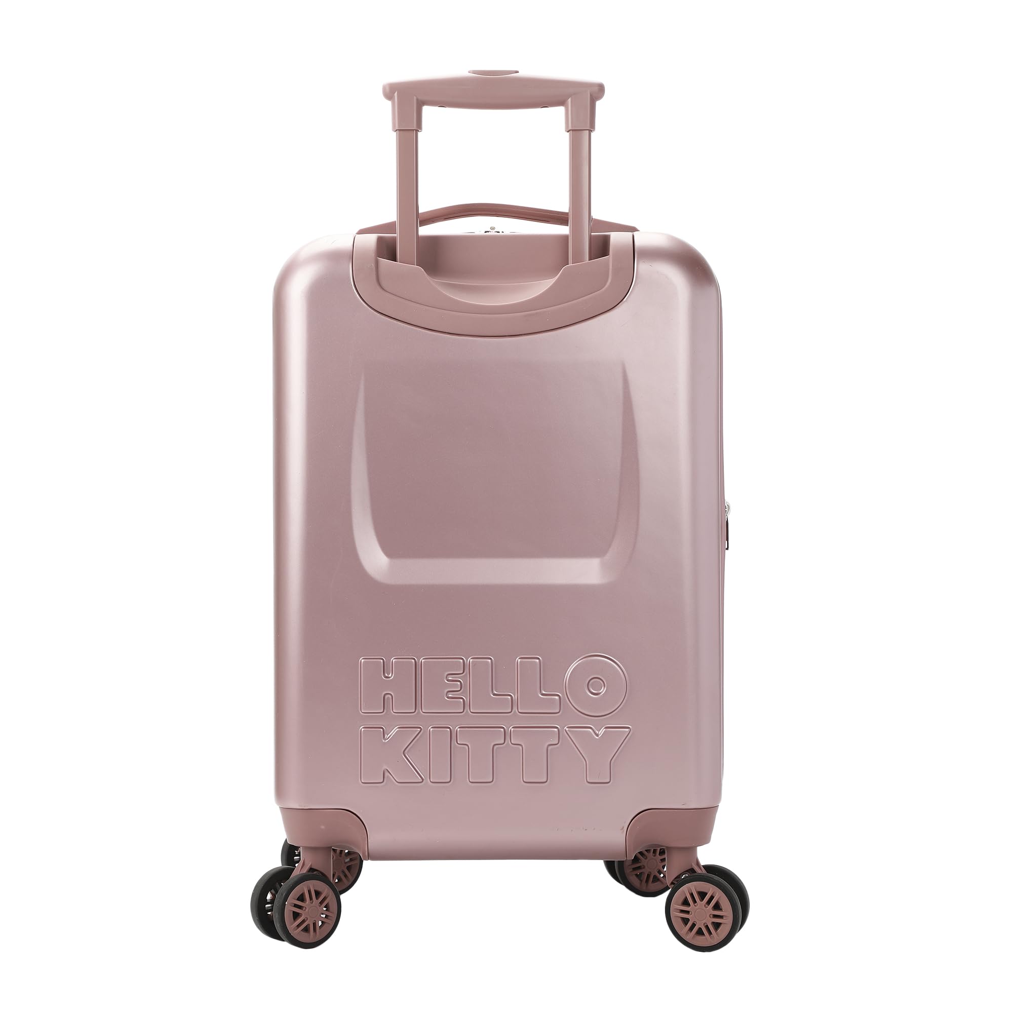 Bioworld Hello Kitty Character Print Pink Plaid 20" Adult Hardside Carry-on Rolling Luggage