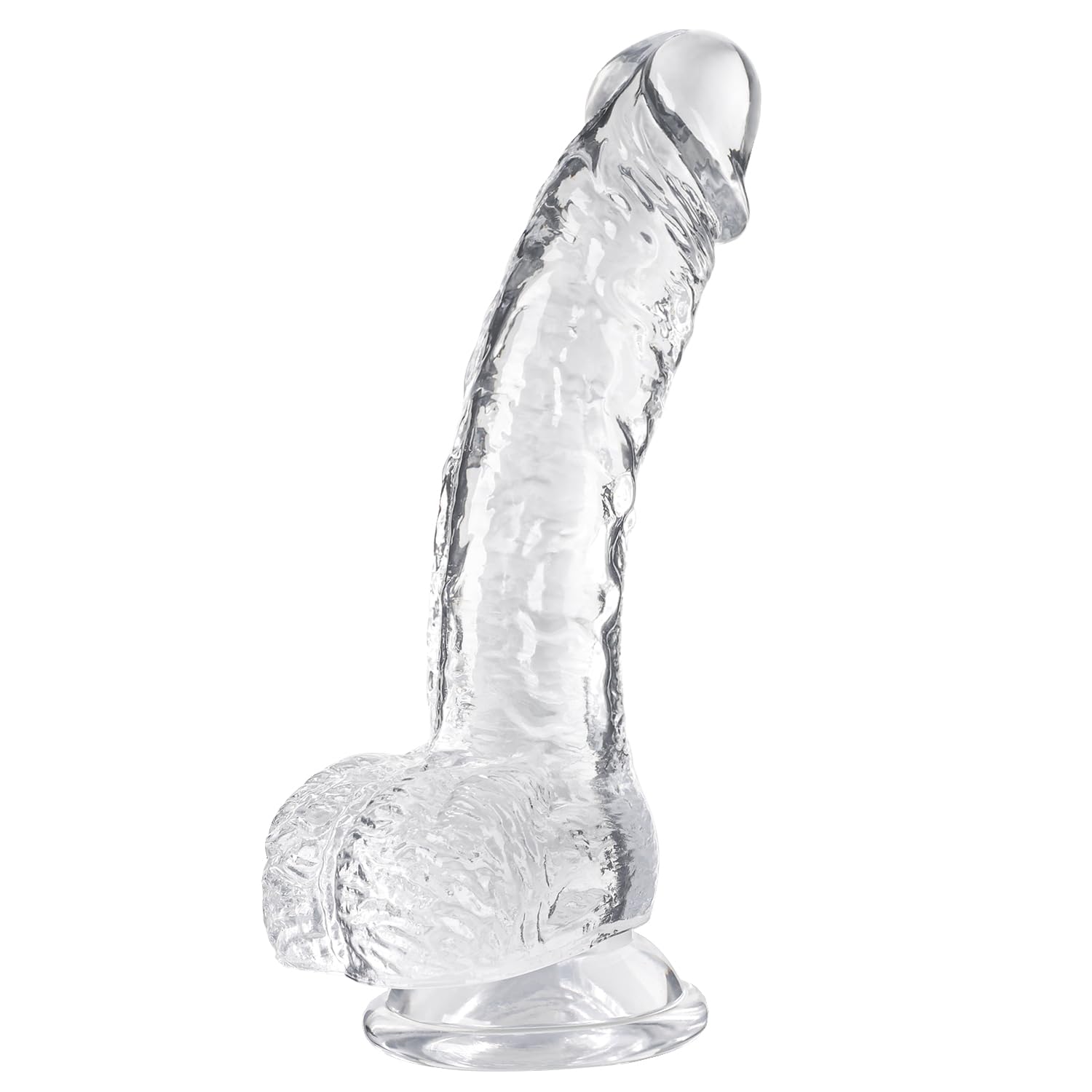 Clear Realistic Dildo, 7.3 Inch Feels Like Skin Body-Safe Material, with Strong Suction Cup for Hands-Free Play, Adult Sex Toys Suitable for Women Men Gay ＆ Couple: L1