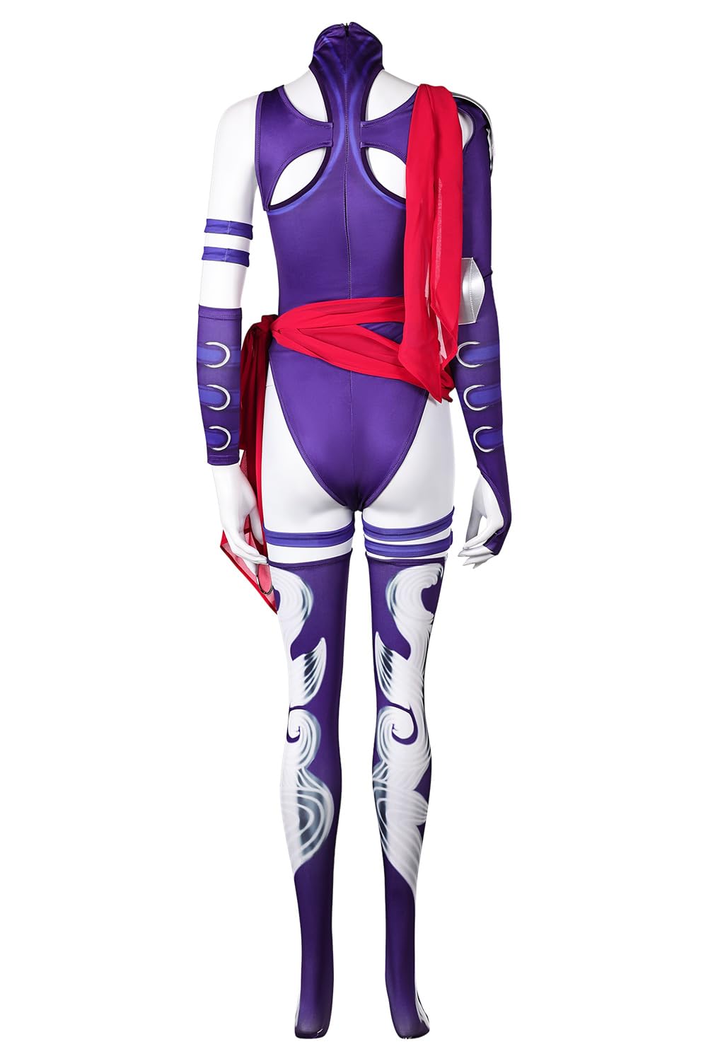 Psylocke Cosplay Costume Superhero Sai Full Set Adult Women Jumpsuit Halloween Carnival Party Suit: Purple X-Small