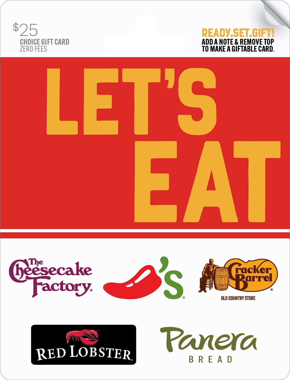 Let's Eat Gift Cards 25 Let's Eat: 25 Let&apos;s Eat
