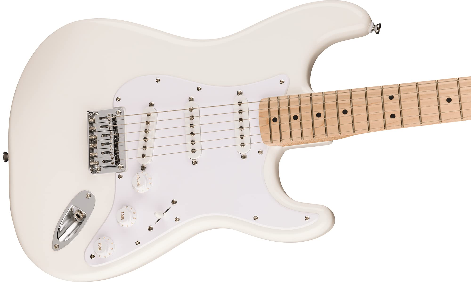 Fender Squier Sonic Stratocaster HT - Arctic White Bundle with Amplifier, Instrument Cable, Tuner, Strap, Picks, and Austin Bazaar Instructional DVD