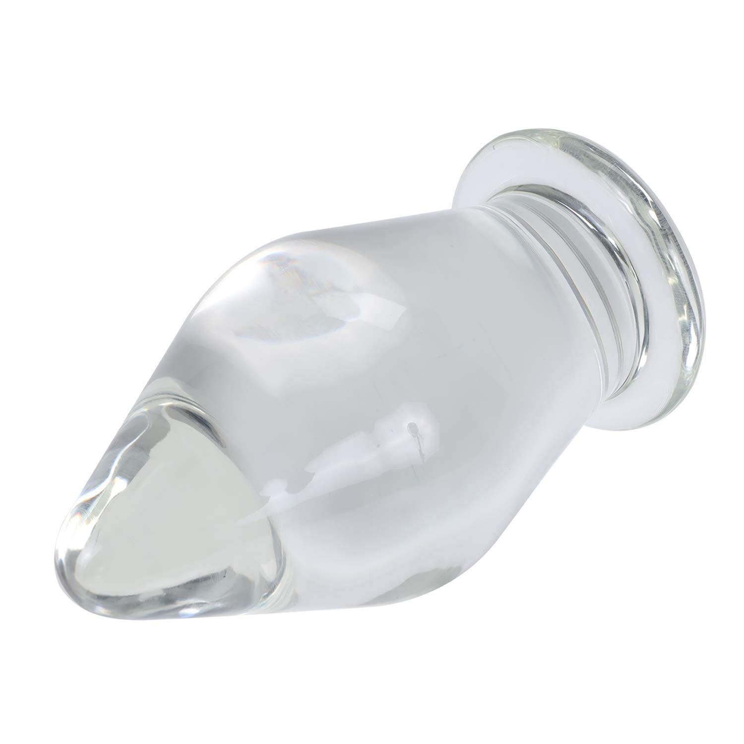 Epichao Huge Head Glass Butt Plug Crystal Anal Plug Bum Plug Bomb Plug Anal Trainer Anal Expander Training Sex Toy (): 3.15"