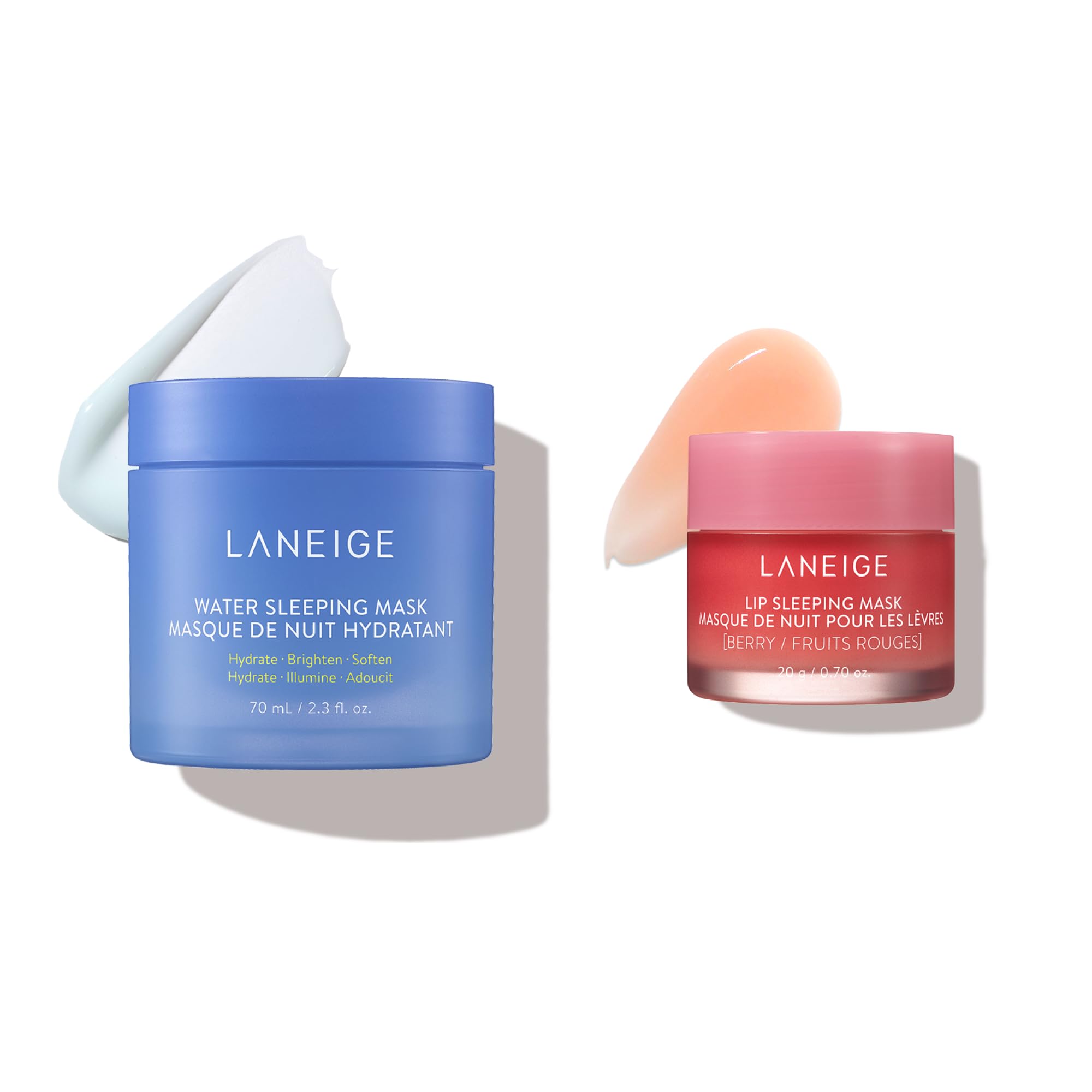 LANEIGE Lip Sleeping Mask: Nourishing Overnight Lip Treatment with Vitamin C, Shea & Murumuru Butter for Hydrating Dry, Flaky Lips: Good Night Bundle
