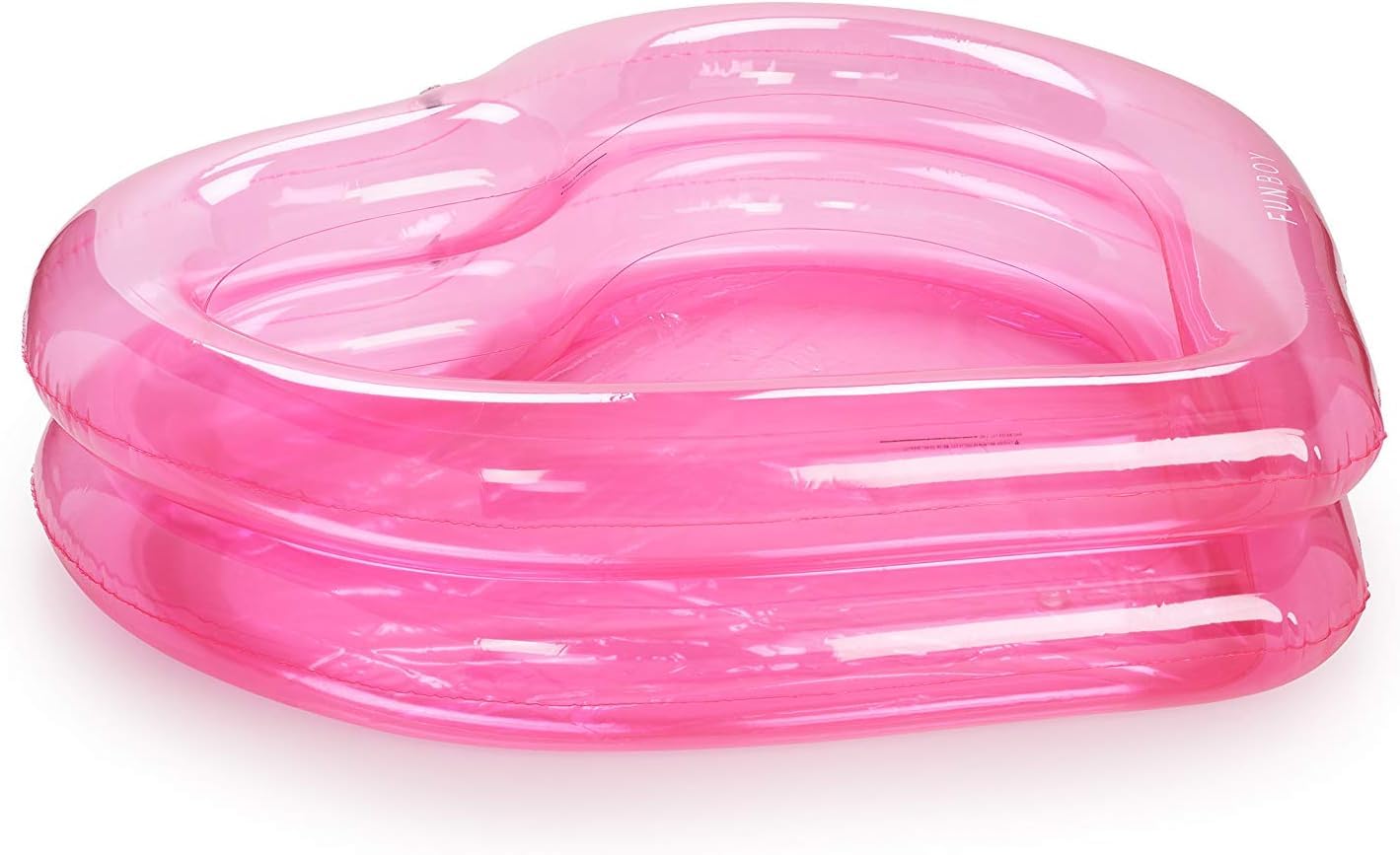 FUNBOY Giant Inflatable Luxury Clear Pink Heart Kiddie Pool, Year-Round Fun for Ball Pits, Swimming Pools, a Summer Pool Party and the Beach: FUNBOY Giant Inflatable Luxury Clear Pink Heart Kiddie Pool, Year-Round Fun for Ball Pits, Swimming Pools, a Summer Pool Party and the Beach