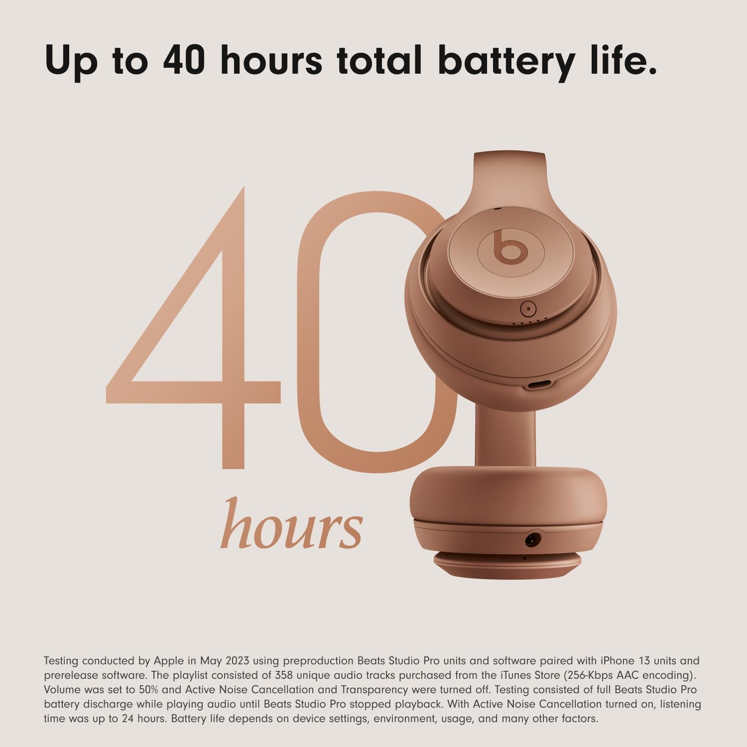 Beats Studio Pro x Kim Kardashian - Bluetooth Noise Cancelling Headphones with AppleCare+ (2 Years) - Moon: Dune Studio Pro With AppleCare+ (2 Years)