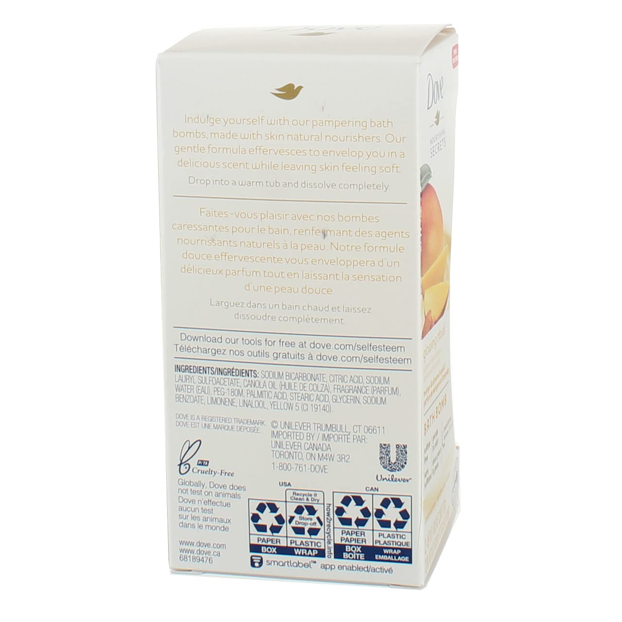 Dove Nourishing Secrets Bath Bombs Scented to Pamper & Indulge Mango & Almond Bath Bomb Set Leaves Skin Feeling Soft & Smooth 2.8 Oz 2 Count thumbnail 3