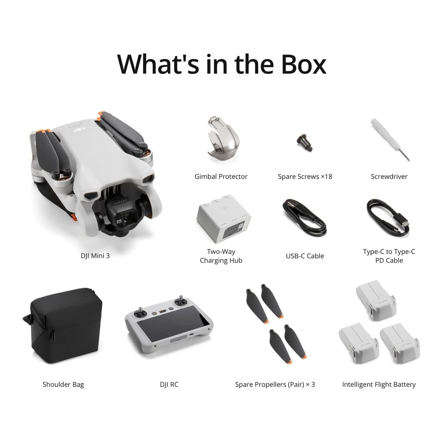 , Lightweight 3x Mechanical Gimbal Drones with Camera for Adults 4K, 38-min Flight Time, up to 32800ft (10km) Video Transmission, Vertical Shooting, GPS Auto Return Integrated: DJI Mini 3 Fly More Combo (DJI RC)