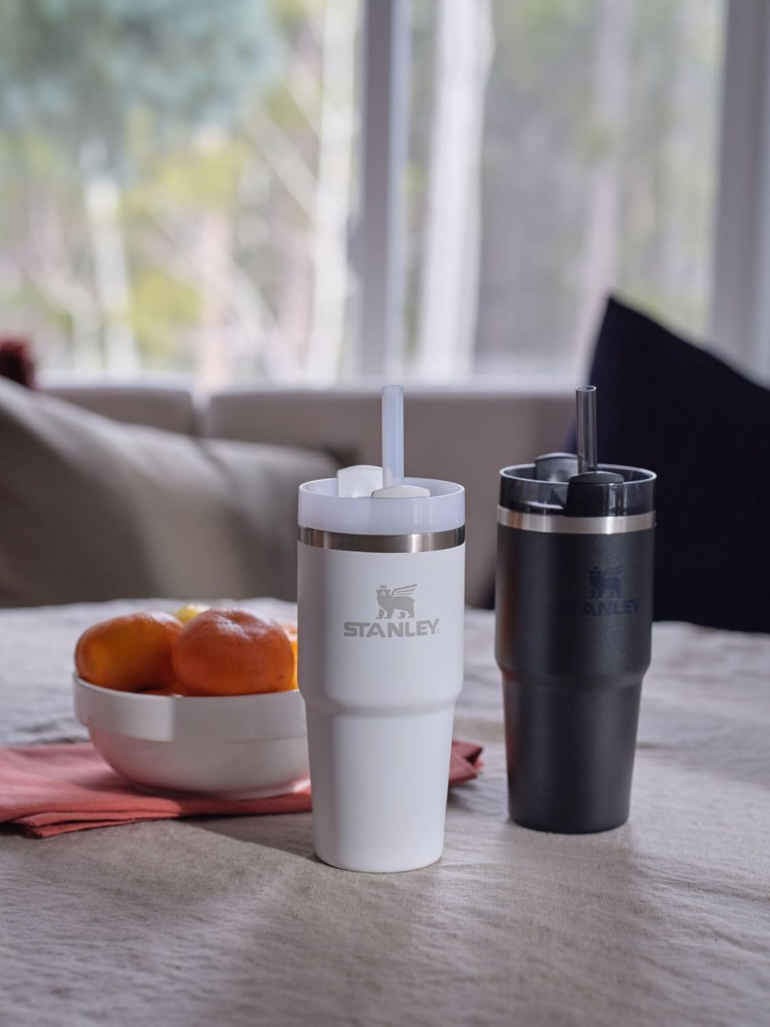 Stanley Quencher H2.0 Tumbler with Handle and Straw 30 oz | Flowstate 3-Position Lid | Cup Holder Compatible for Travel | Insulated Stainless Steel Cup | BPA-Free | Rose Quartz 2.0: Stone 14 oz