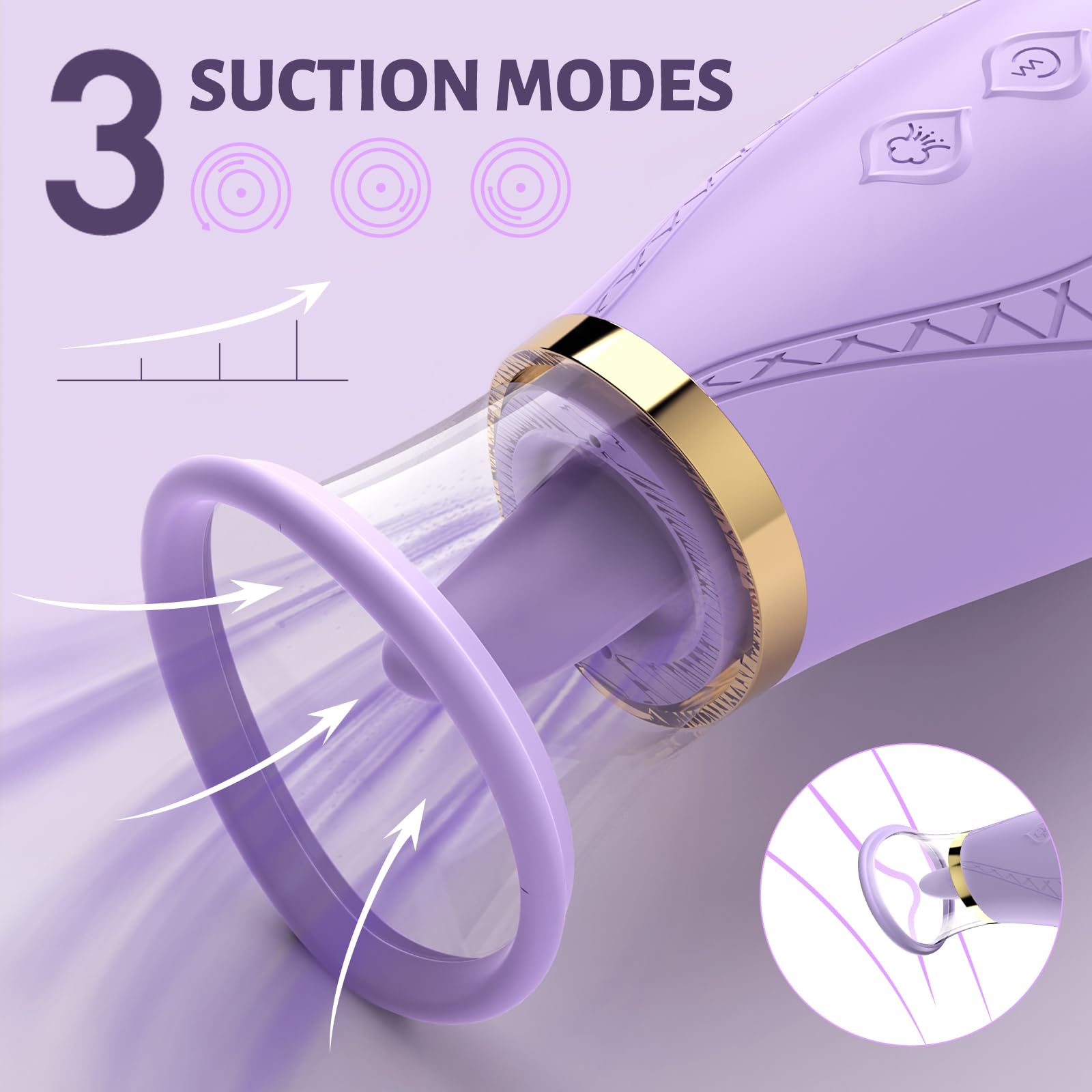 Jesbenna Clitoral Sucking Vibrator Sex Toys, 3 Sucking 9 Licking Modes Nipples Clit Sucker for Quick Orgasm, Tongue Vibrators Adult Toys for Women Couples,  (S337): Jesbena Clitoral Sucking Vibrator Sex Toys, 3 Sucking 9 Licking Modes Nipples Clit Sucker for Quick Orgasm, Tongue Vibrators Adult Toys for Women Couples (Graceful Violet)