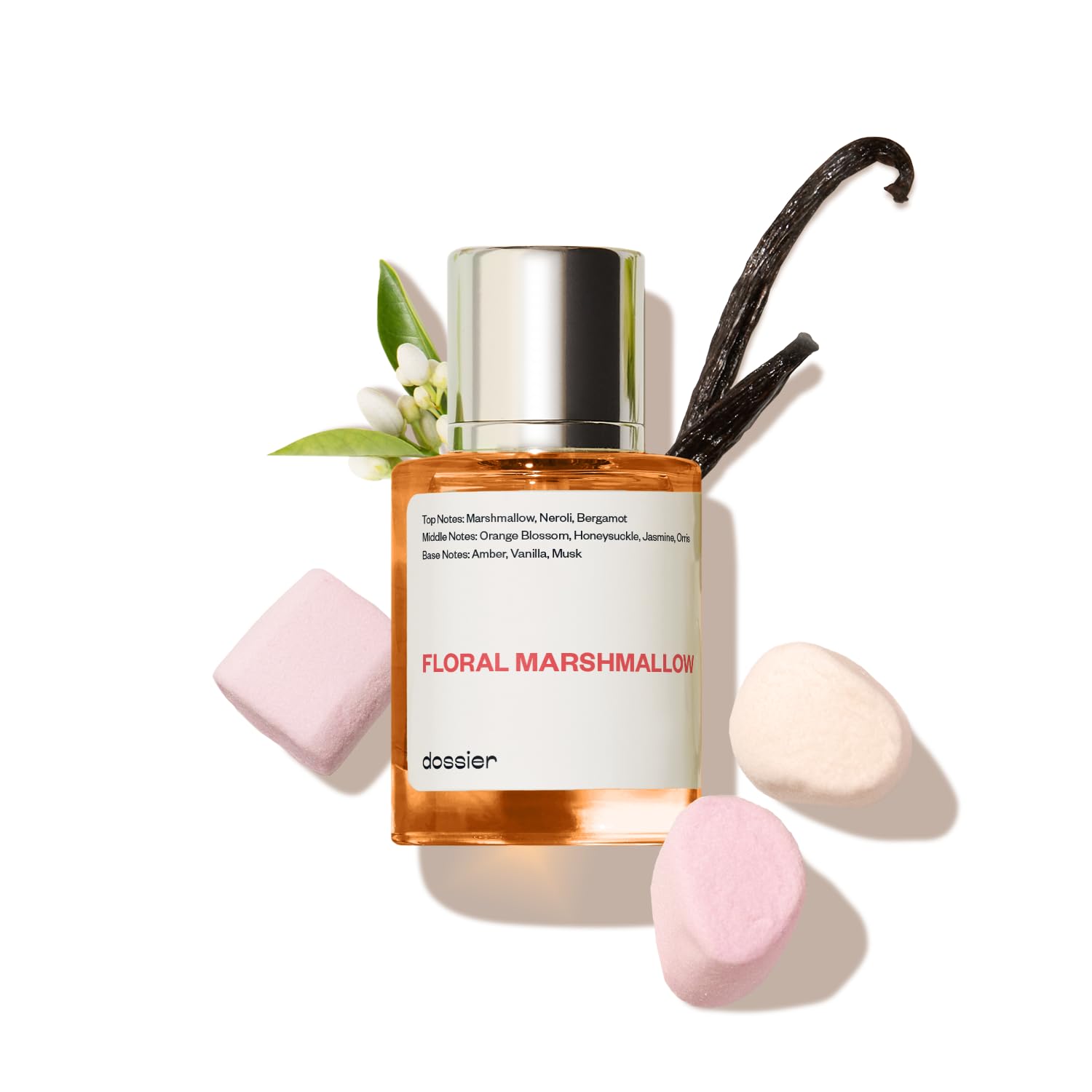Dossier - Eau de Parfum - Floral Marshmallow - Inspired by By Kilian's Love,Don't Be Shy - Perfume Luxury - Pure Infused - Paraben-Free - Vegan - Feminine - For Women -Fragrance 1.7 Fl 0z (Spray 50ml): Floral Marshmallow 1.7 Fl Oz (Pack of 1)