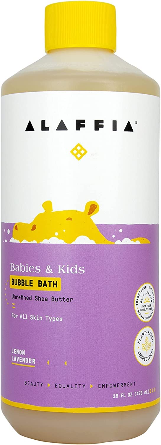 Alaffia Everyday Shea Bubble Bath, Cleanse, Soothe & Moisturize Skin, Made with Fair Trade Shea Butter, Cruelty Free, No Parabens, Vegan, Unscented, 2 Pack – 32 Fl Oz Ea