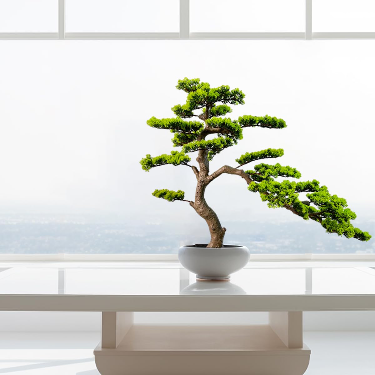 VIGGDA 3ft（43in） Artificial Bonsai Tree Juniper Faux Plants Indoor Big Fake Plants Decor with Ceramic Pots for Home Table Office Desk Bathroom Shelf Bedroom Living Room Farmhouse Decorations thumbnail 5
