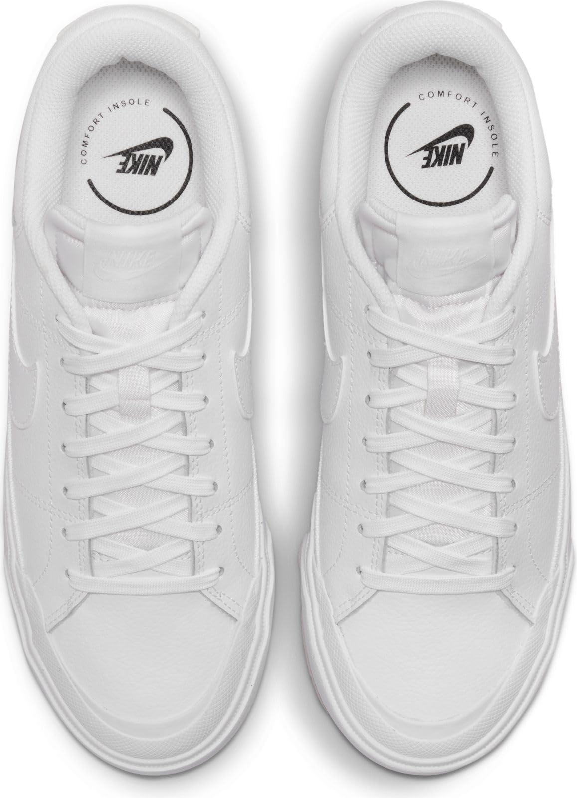 Nike Women's Low-Top Sneakers: 5 White/White-white