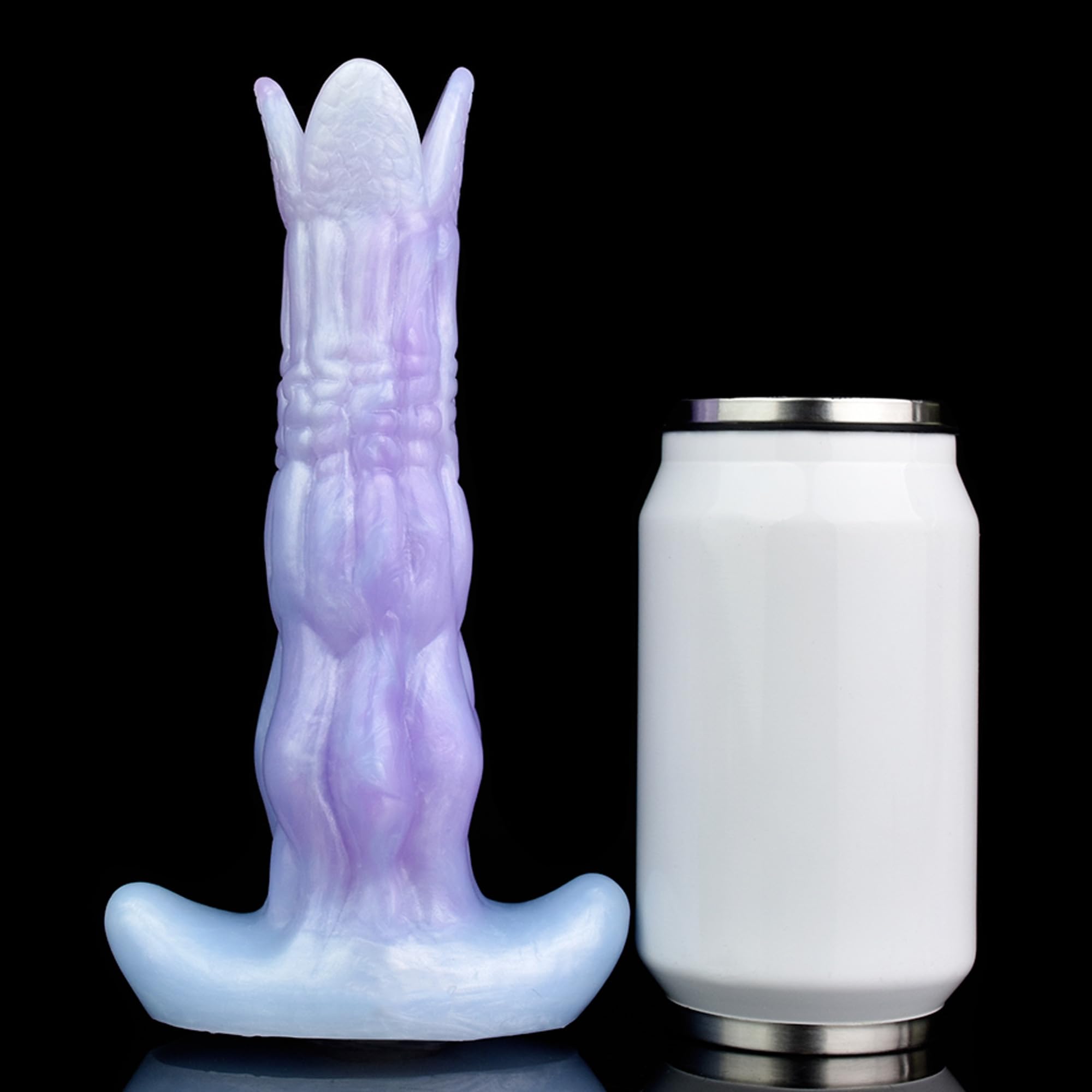 Dragon Dildo Pneumatic Monster Ovipositor with 5 Eggs, 8.1inch Silicone Ovipositing Tentacle Dildo Inflatable Anal Plug Adult Sex Toys for Women G Spot and Men