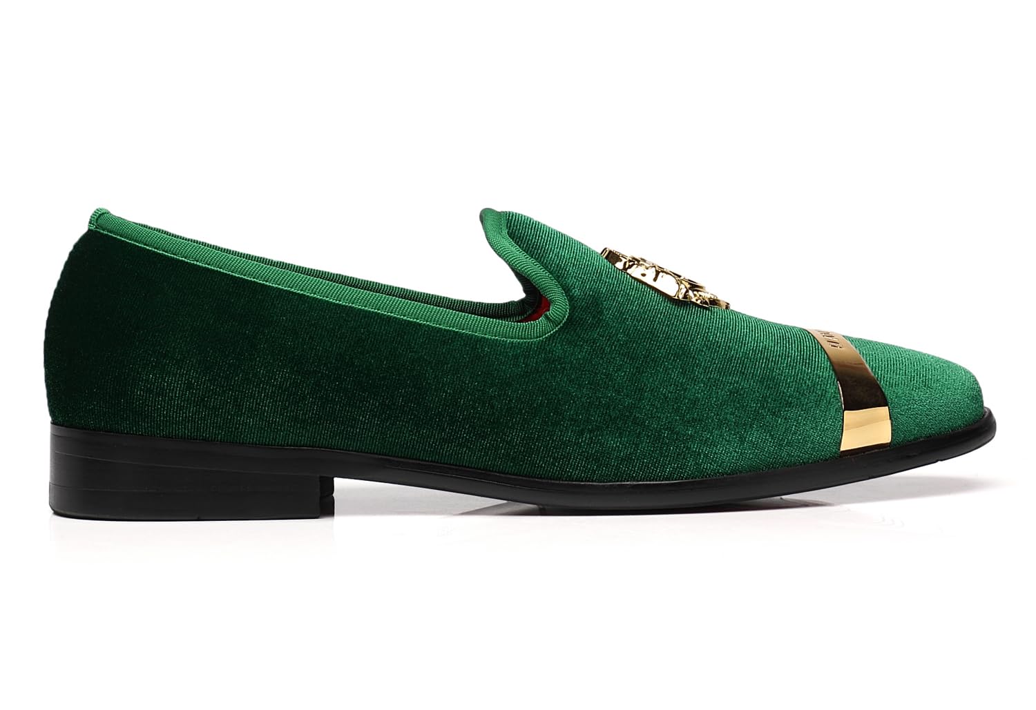 ELANROMAN Men's Velvet Loafers Dress Fashion Wedding Party Prom Shoes