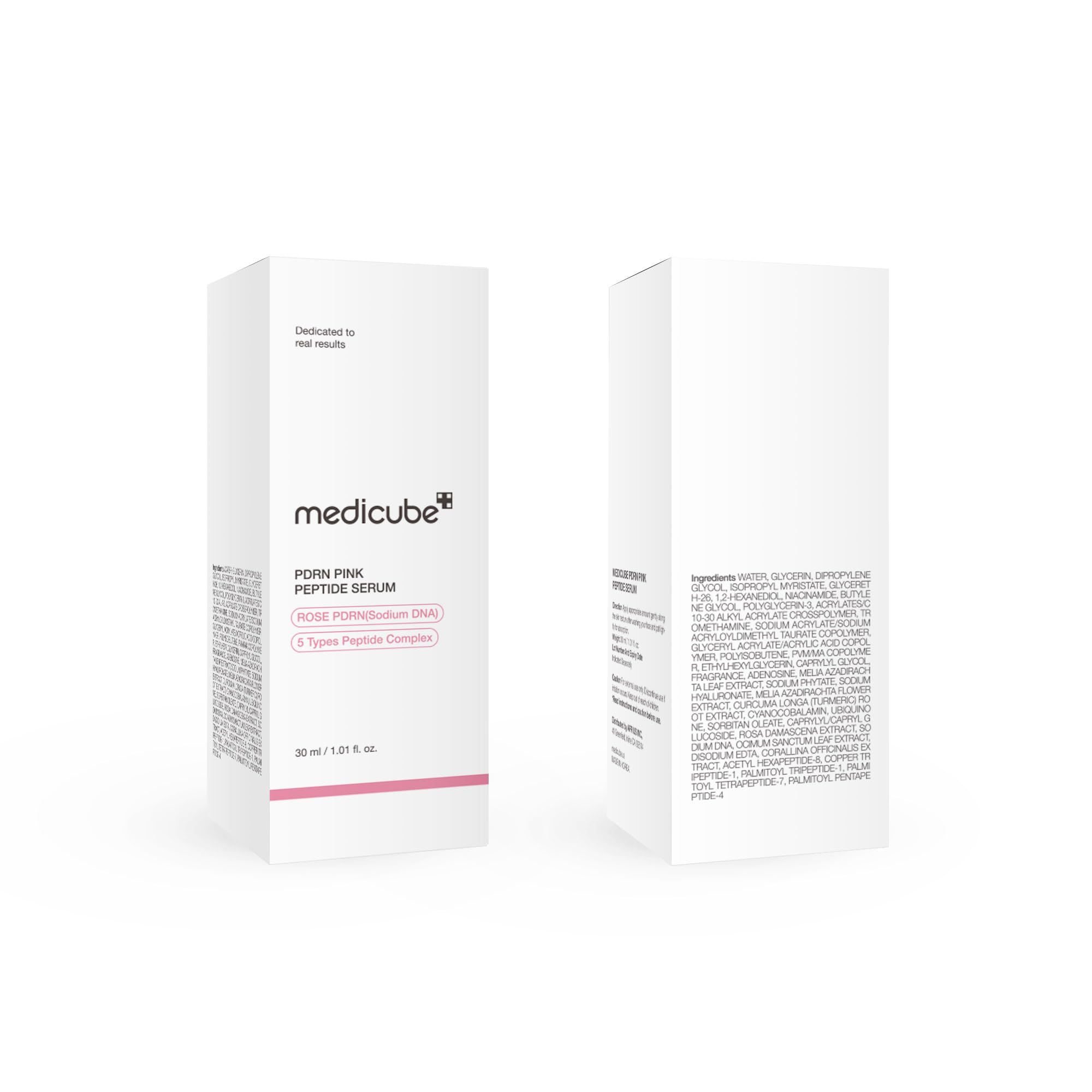 medicube Salmon DNA PDRN Pink Peptide Serum, Pink glow serum, Peptide, Niacinamide, Hydrating & Moisturizing & Firming, Uneven Skin Tone, Korean Skincare | 1.01 fl.oz. (1.01 fl.oz., Salmon DNA PDRN): Rose PDRN (Vegan) 1.01 Fl Oz (Pack of 1)