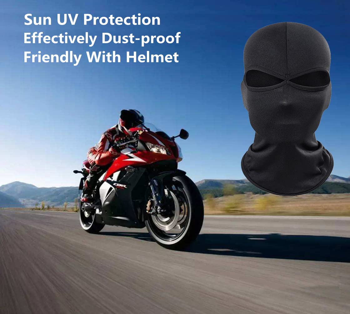 bodbop Balaclava Ski Face Mask Windproof Full Head Mask Sun UV Protection Face Cover for Men Women Outdoor Sports Cycling Cap: Black
