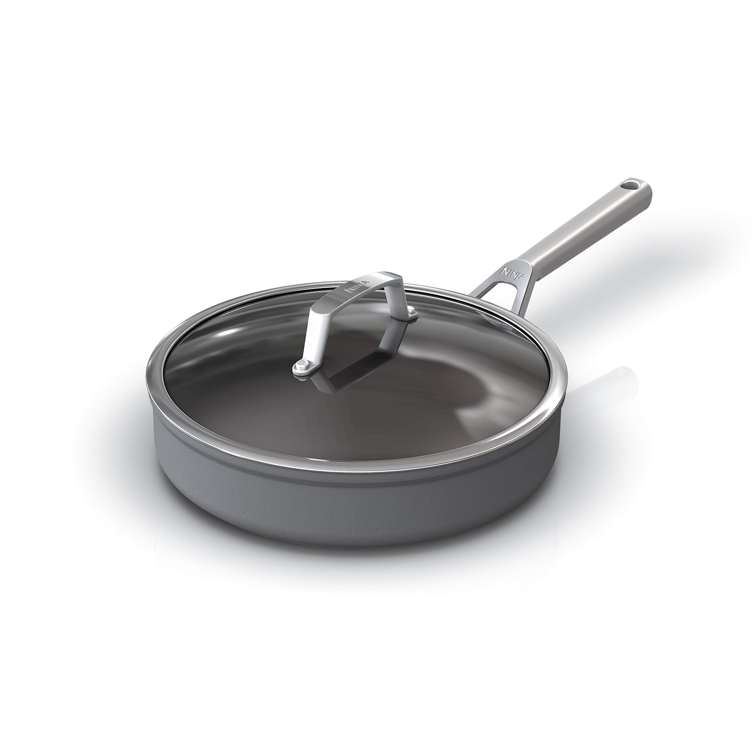 Ninja Cookware, Ninja NeverStick Premium, 16-Piece Pots and Pans Set, Non Stick Frying Pans, Kitchen Essentials, Stock Pot, Sauce Pan, Glass Lids, Saute Pan, All Stovetops, Black, C39900 - Image 13