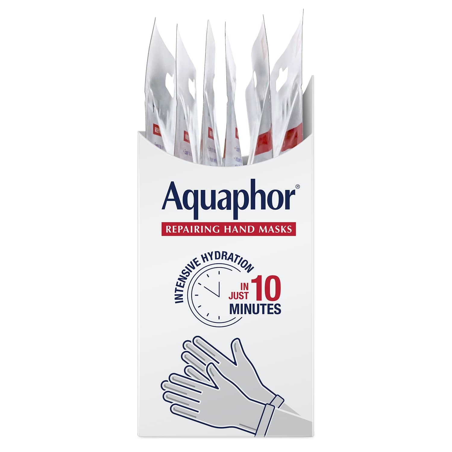 Aquaphor Repairing Hand Masks, Moisturizing Gloves for Dry Hands, Moisturizer for Dry Skin with Avocado Oil and Shea Butter, Pack of 6 - Image 12