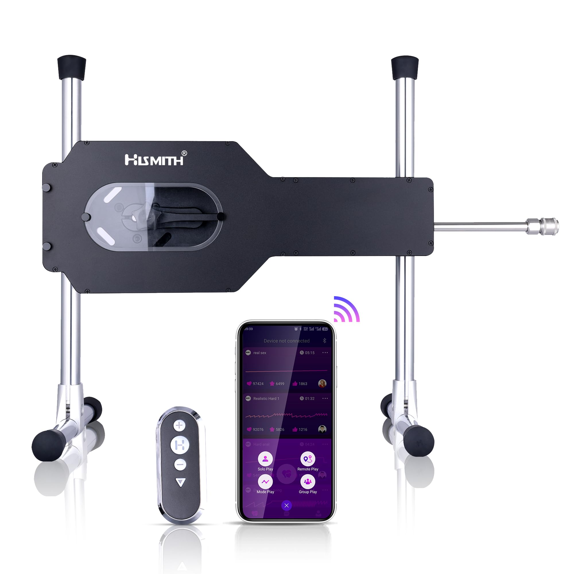 Hismith Premium 3.0 Pro, Sex Machine with KlicLok System, Wire and Intelligent APP Controlled Love Machine with Dildo,Purple