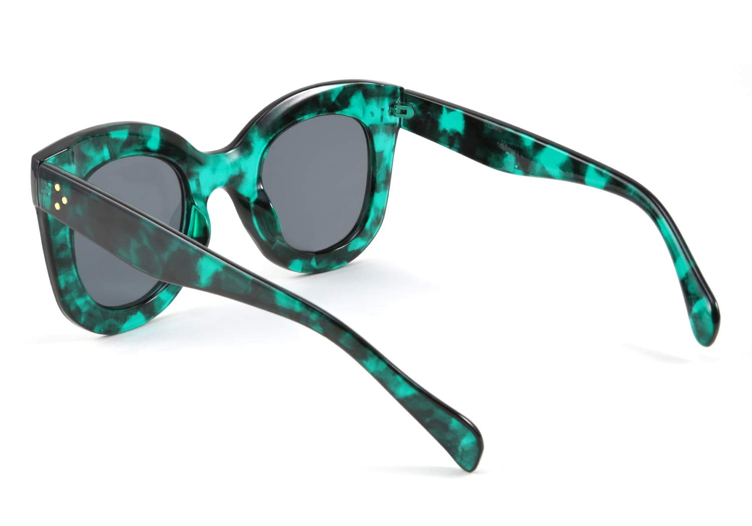 FEISEDY Retro Oversized Square Horn Sunglasses Semi Cat Eye Butterfly Glass Big Thick Bold Frame B2572 thumbnail 3
