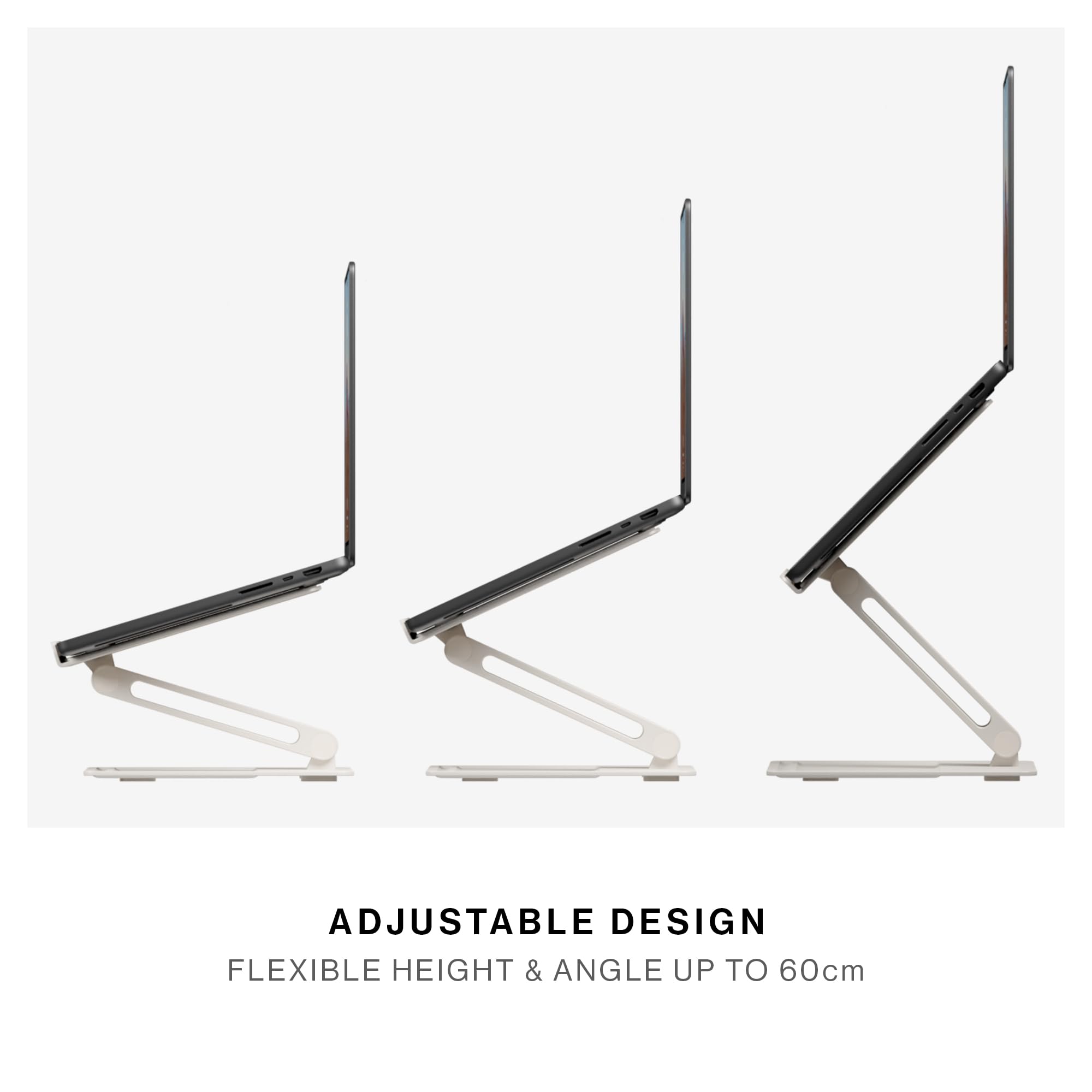 Native Union Desk Laptop Stand – Height Adjustable Ergonomic Computer Stand – Compatible with MacBook Air/Pro, iPad, Dell, HP, Lenovo, Microsoft Surface & Laptops & Tablets Up to 5kg (): Sand Stone