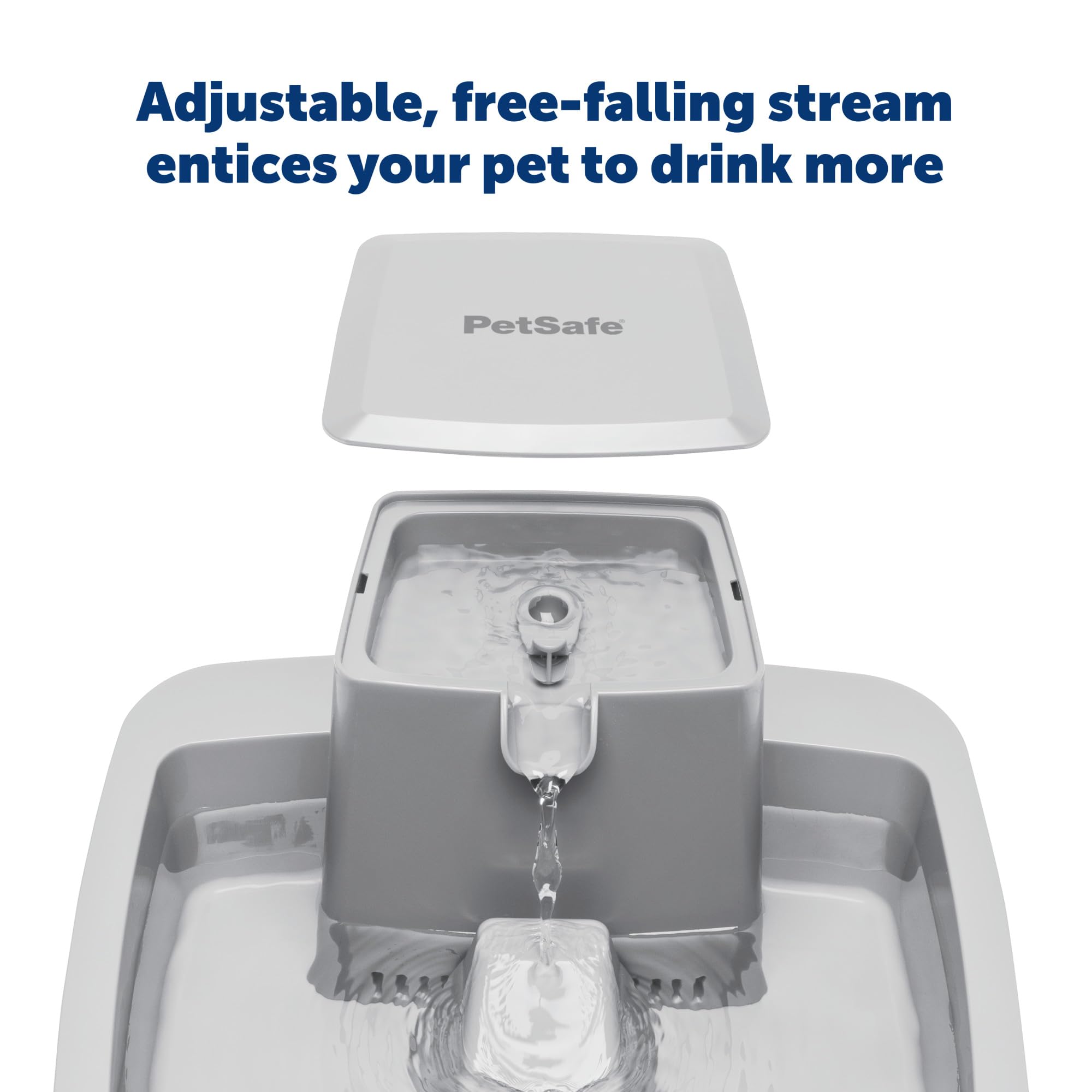 PetSafe Oasys 1/2 Gallon (64 Ounce) Small Pet Fountain - Small Dog and Cat Water Fountain - Dishwasher Safe Filtered Water Dispenser with Flow Control - Easy to Clean - Filters Included: 1 Gallon Fountain 1 Gallon