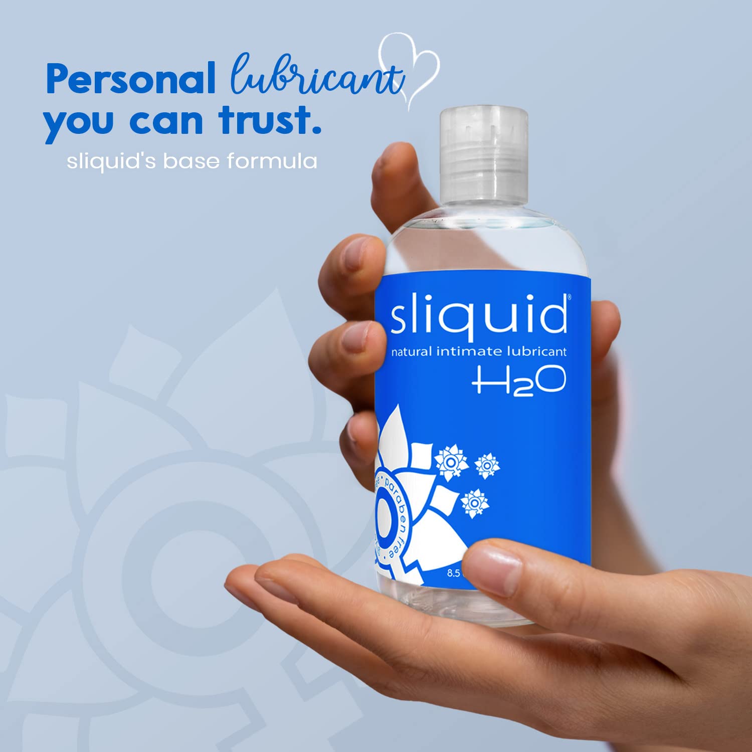 Sliquid H2O Water Based Lube, No Fragrance or Taste, Natural Lube Women, Stain Free, 8.5 Fl Oz: 8.5 Ounce (Pack of 1)