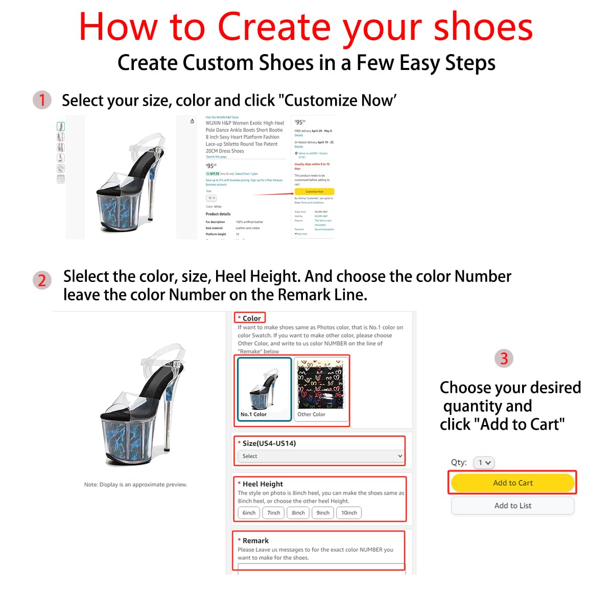 WUXIN H&P Women's Clear Platform Exotic Pole Dance Ankle-Strap Sandal 8 Inch Fashion Model Round Toe Sexy Stiletto Custom Dress shoes High Heel: 8 Silver