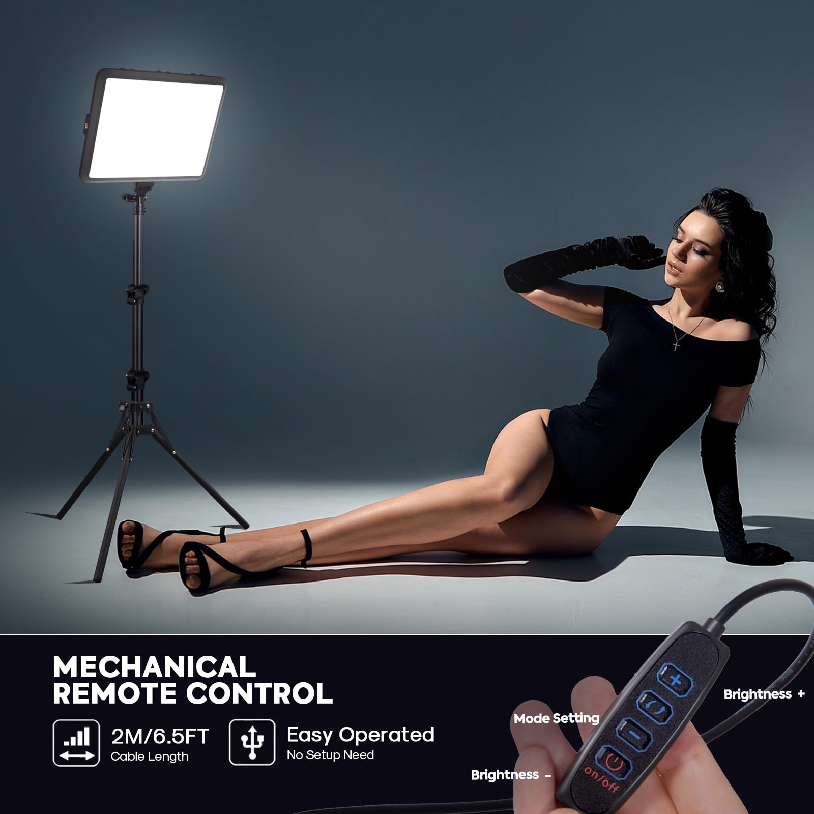 2-Pack Photography Lighting Kit, NiceVeedi 22W LED Video Light Kit, 2900-7000K Dimmable Studio Light with Tripod Stand, 73" Stream Light for Video Recording: 2-Pack Photography Lighting Kit, NiceVeedi 22W LED Video Light Kit, 2900-7000K Dimmable Studio Light with Tripod Stand, 73" Stream Light for Video Recording