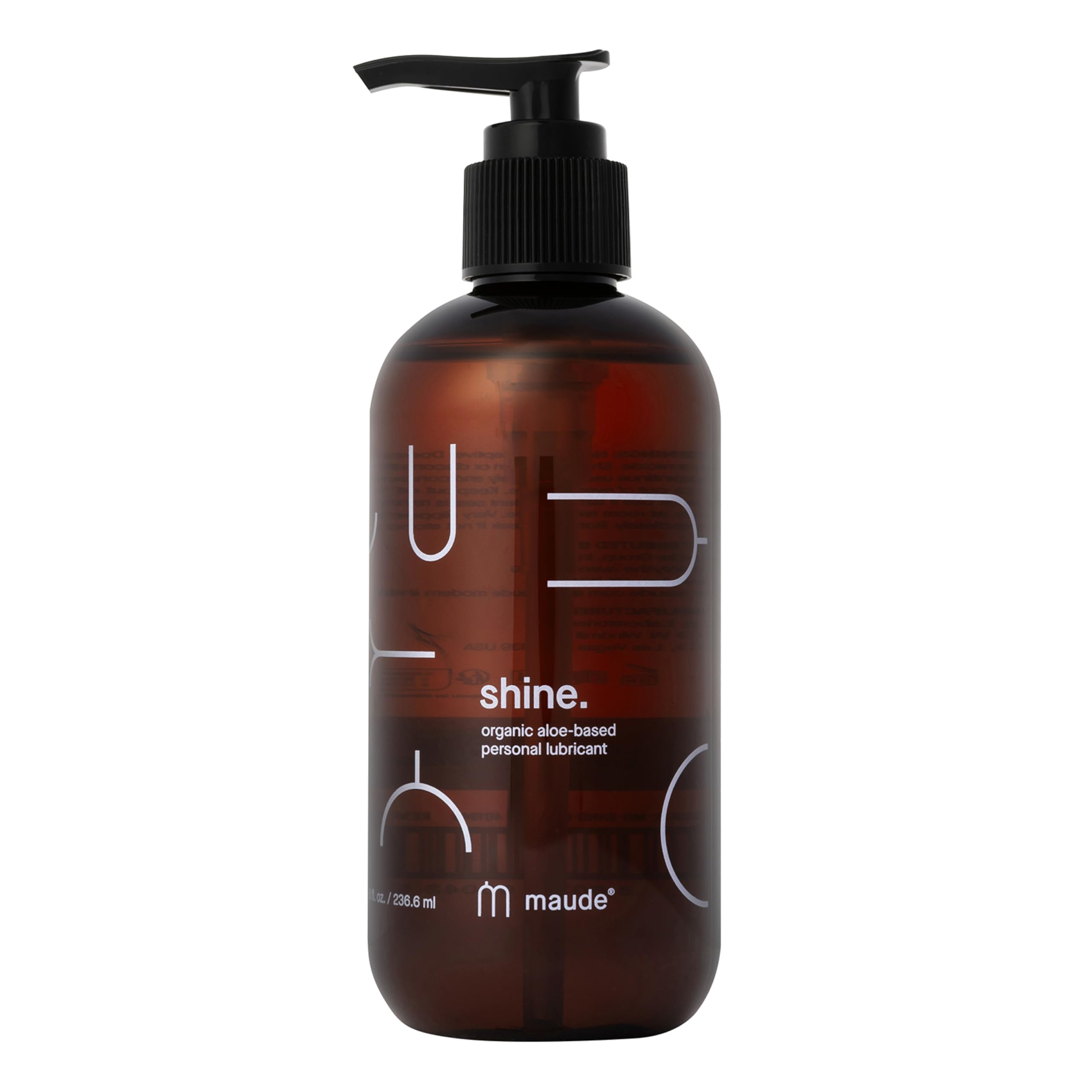 Maude Shine - Organic Personal Lubricant - Hydrating Aloe Vera + Water Based Lube - Fragrance + Paraben-Free, Moisturizing Aloe Vera Gel Lubricant for Toys, Couples or Solo Play (4 fl oz): 8 Fl Oz (Pack of 1)