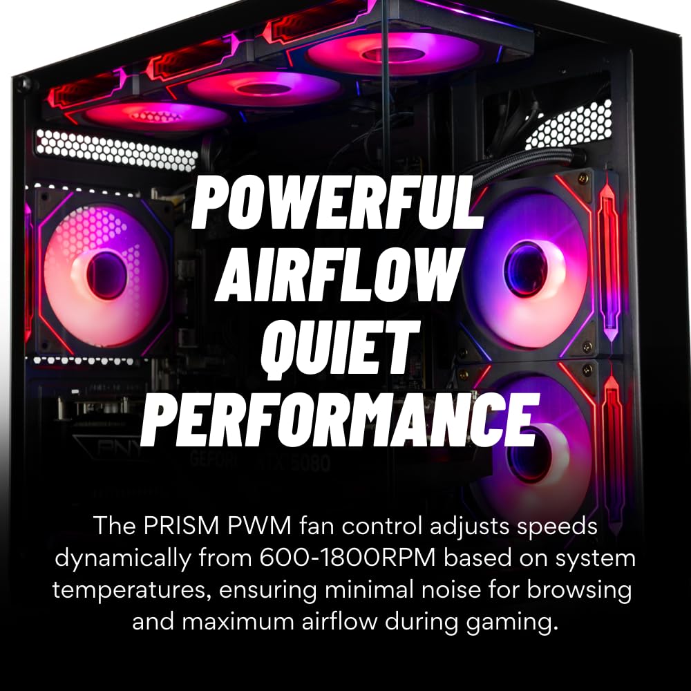 Panorama Gaming PC Desktop (NVD GeForce RTX 5080, Intel 24-Core i9-14900KF Processor, 96GB DDR5 RAM, 2x2TB Gen4 NVMe SSD, WiFi 6E, HDMI, Windows 11 Pro) Best 2025 Prebuilt Tower RGB Gamer Computer