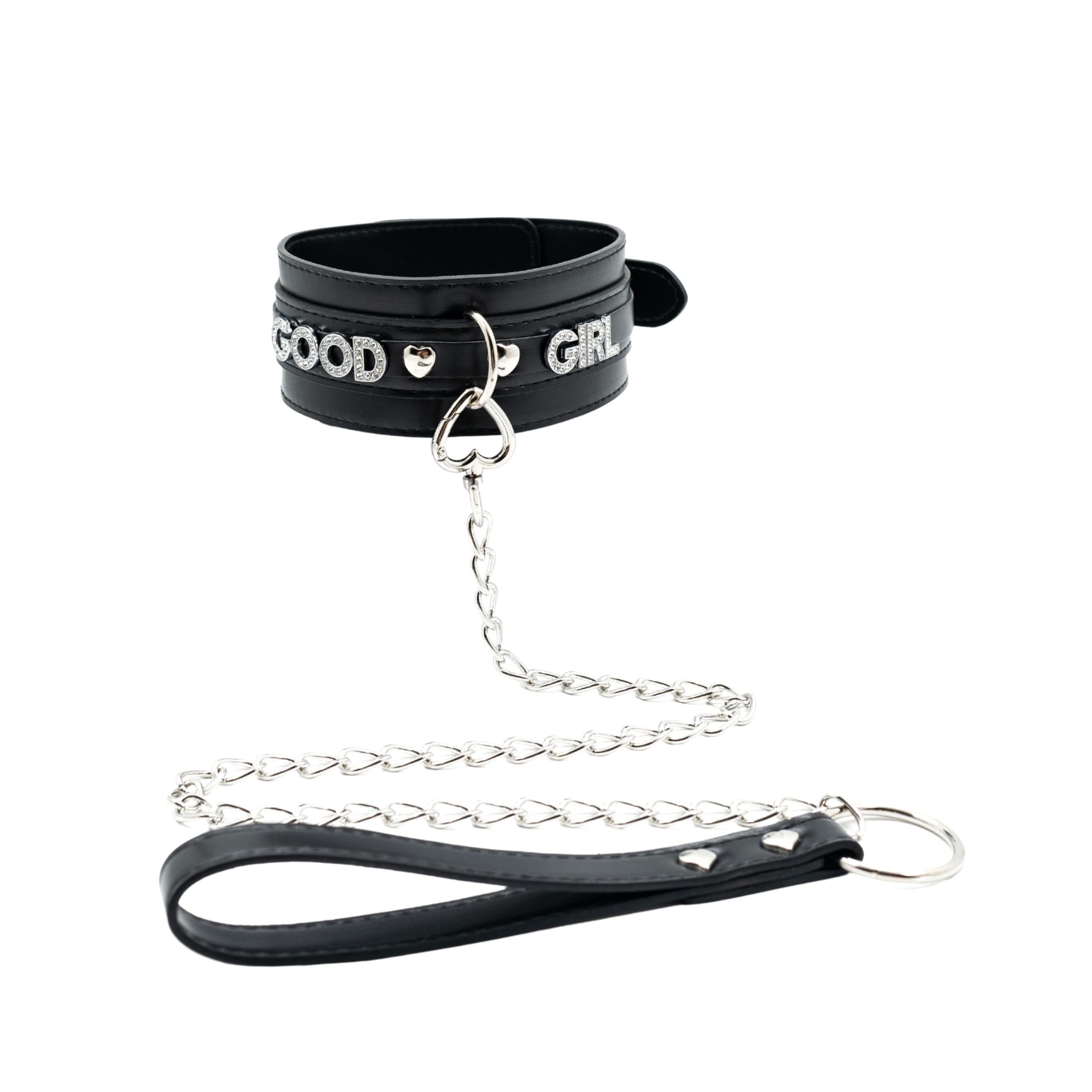 paloli Black Leather Furry Choker Collar for Women: GOOD