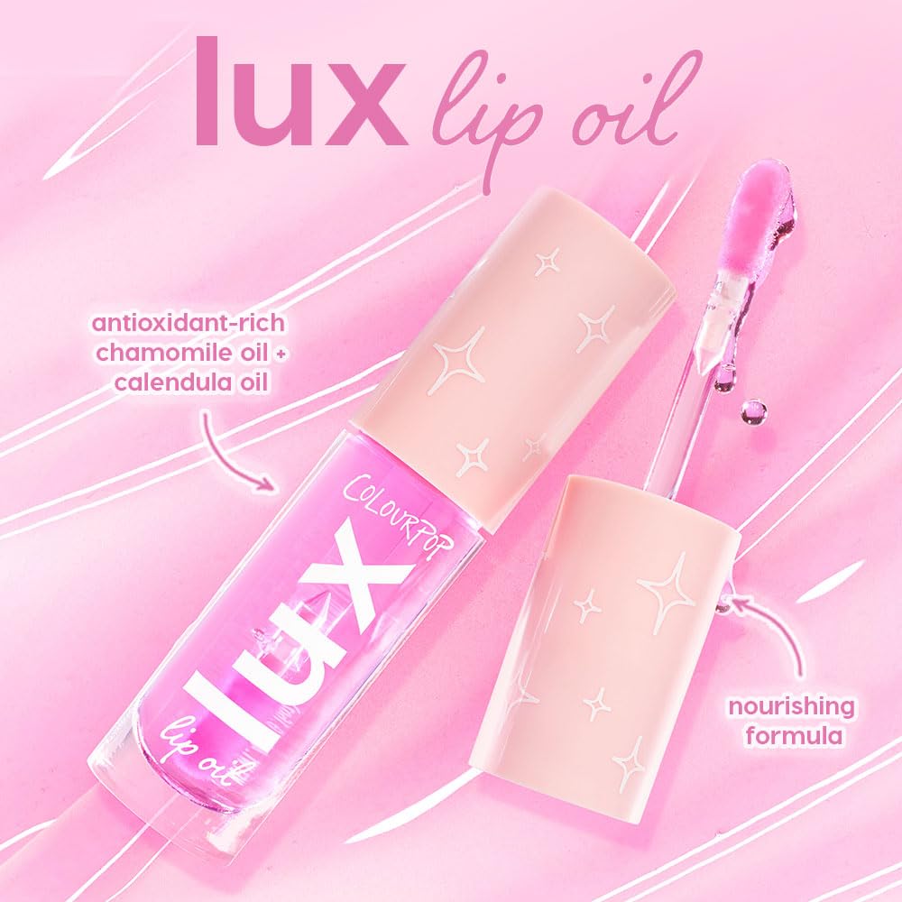 ColourPop Lux Lip Oil - Hydrating, Sheer Tinted Lip Oil Formulated with Antioxidant-Rich Chamomile Extract & Calendula Oil - Non-Greasy, Nourishing Pink Lip Oil - Raspberry Mojito (0.16 oz) thumbnail 3