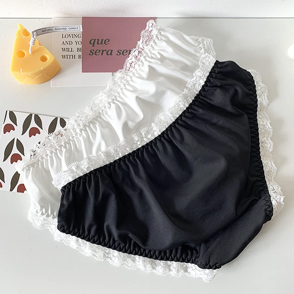 Joyralcos Japanese Lolita Bikini Panties Sexy Anime Briefs for Women Maid Cosplay Lingerie Panty: 8 Classic Briefs
