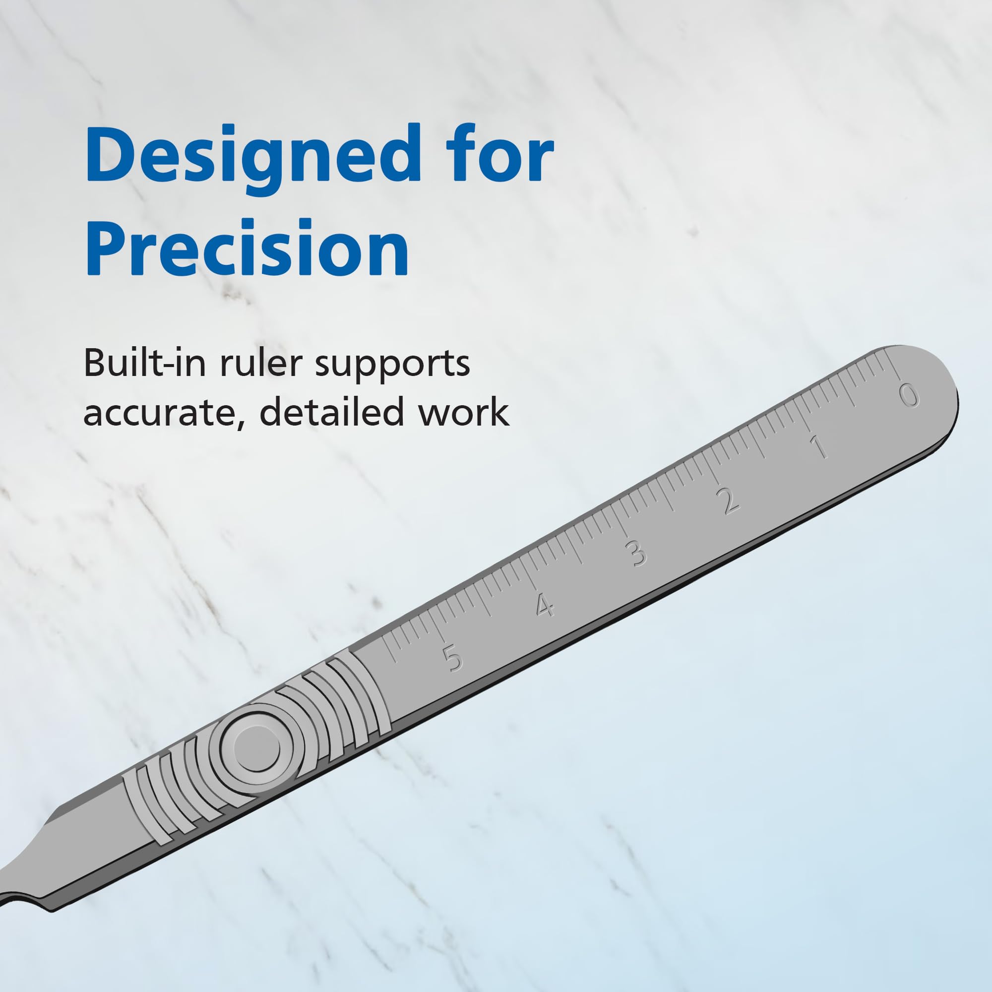Swann Morton Scalpel Handle No. 3 - Stainless Steel, Fits Blades 10, 10A, 10R, 11, 12, 14, 15, & 15A, Esthetician Tools to Dermaplane, Surgical Knife Handle, Medical Grade Precision Instrument