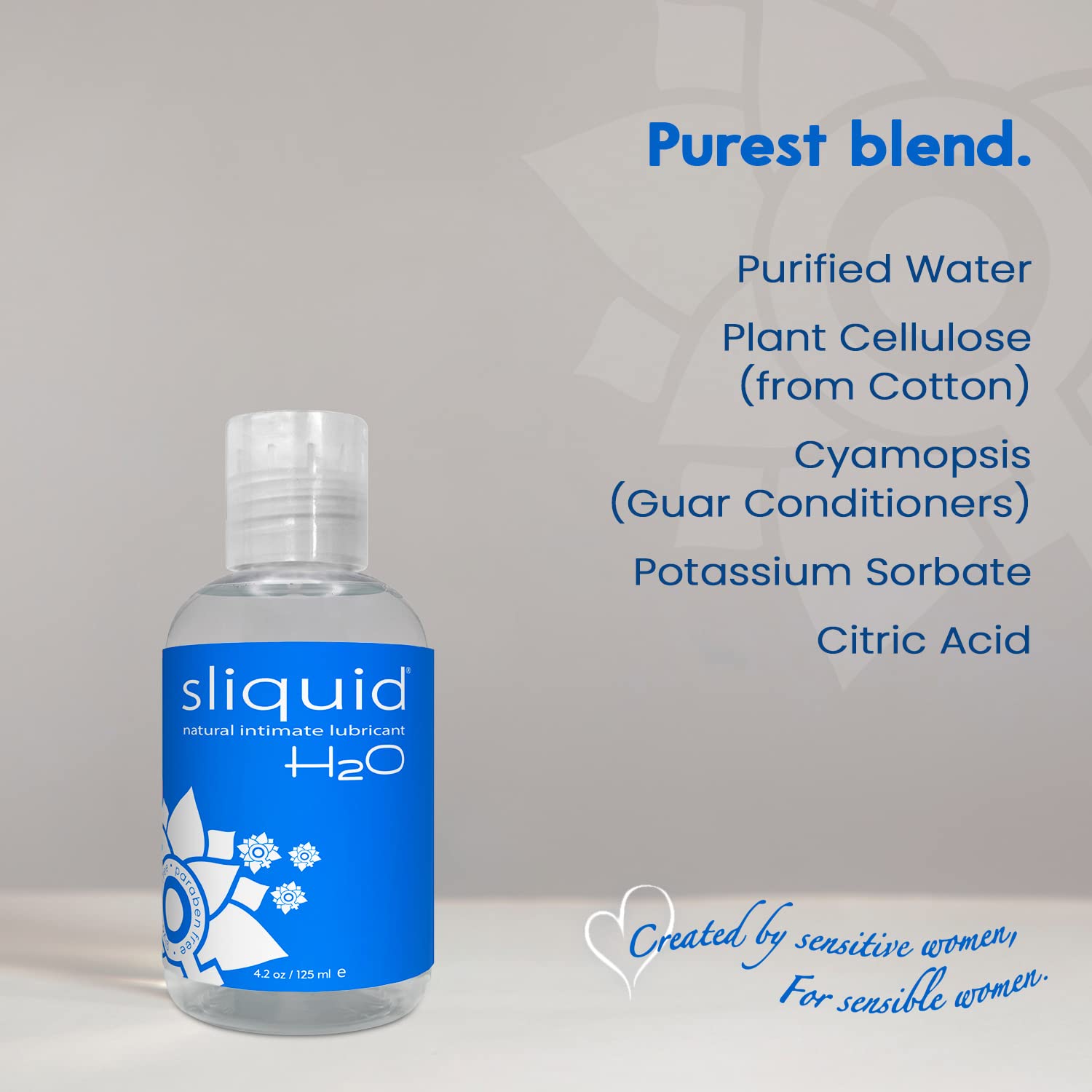 Sliquid H2O Water Based Lube, No Fragrance or Taste, Natural Lube Women, Stain Free, 8.5 Fl Oz: 4.2 Fl Oz (Pack of 1)