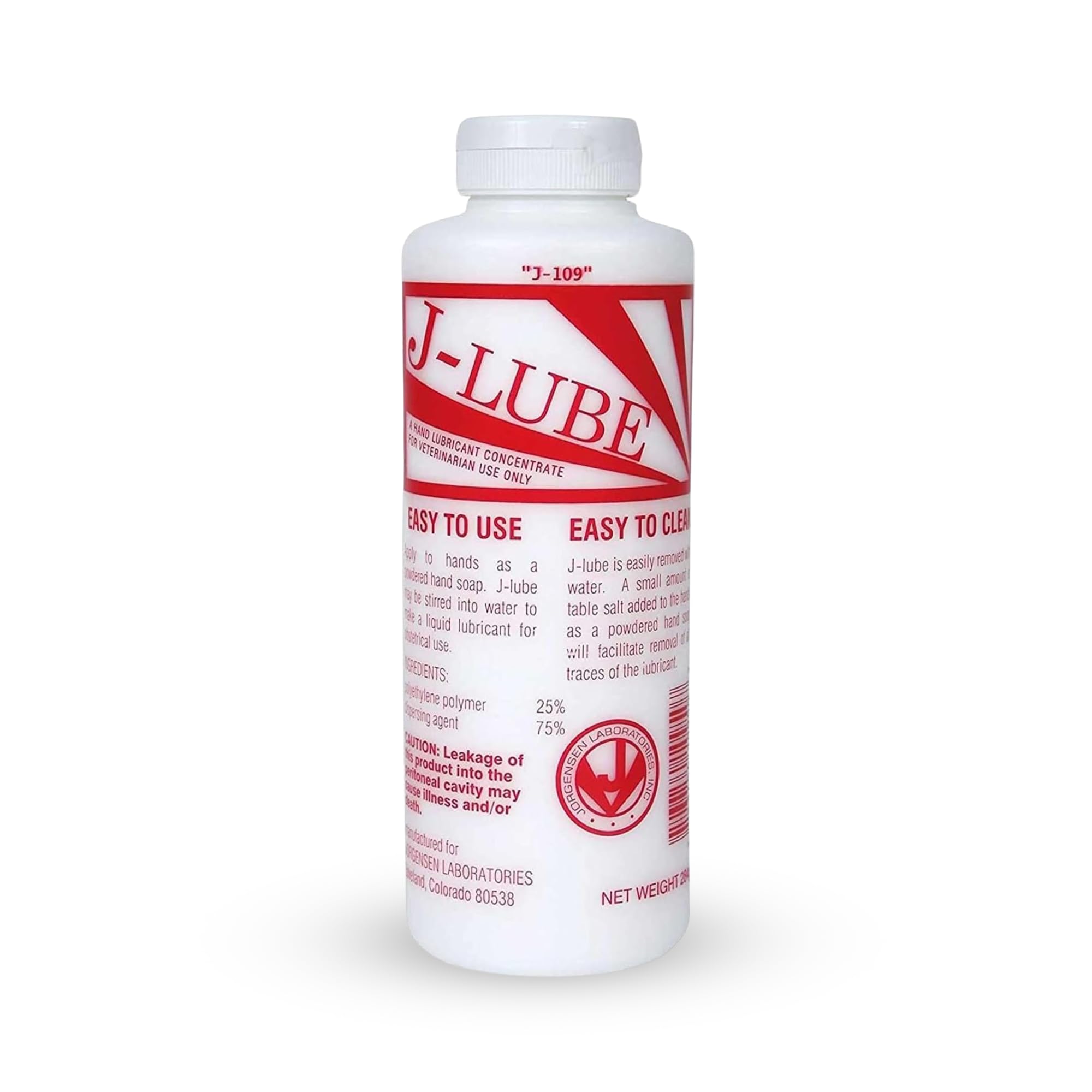 JorVet J-Lube Powder Lubricant | Easy-Mix Formula, Non-Irritating & Mess-Free | 10oz Bottle Makes 6-8 Gallons | Trusted for Veterinary & Obstetrical Use | Safe, Smooth & Easy to Clean | Red White: JorVet J-Lube Powder Lubricant | Easy-Mix Formula, Non-Irritating & Mess-Free | 10oz Bottle Makes 6-8 Gallons | Trusted for Veterinary & Obstetrical Use | Safe, Smooth & Easy to Clean | Red White