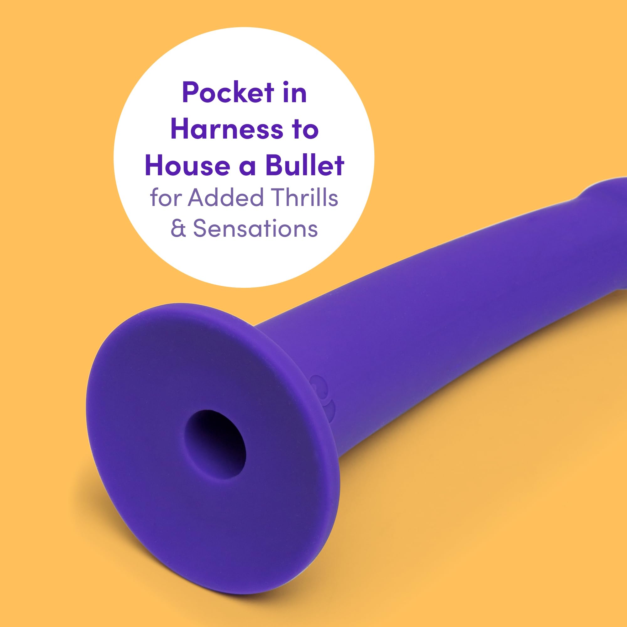 Lovehoney Advanced Unisex Strap On Dildo & Harness Kit - 7 Inch Curved Silicone Strap On for Pegging Play - Adjustable Harness Set with 3 O-Rings - Anal Dildo Adult Sex Toy - Waterproof - Purple
